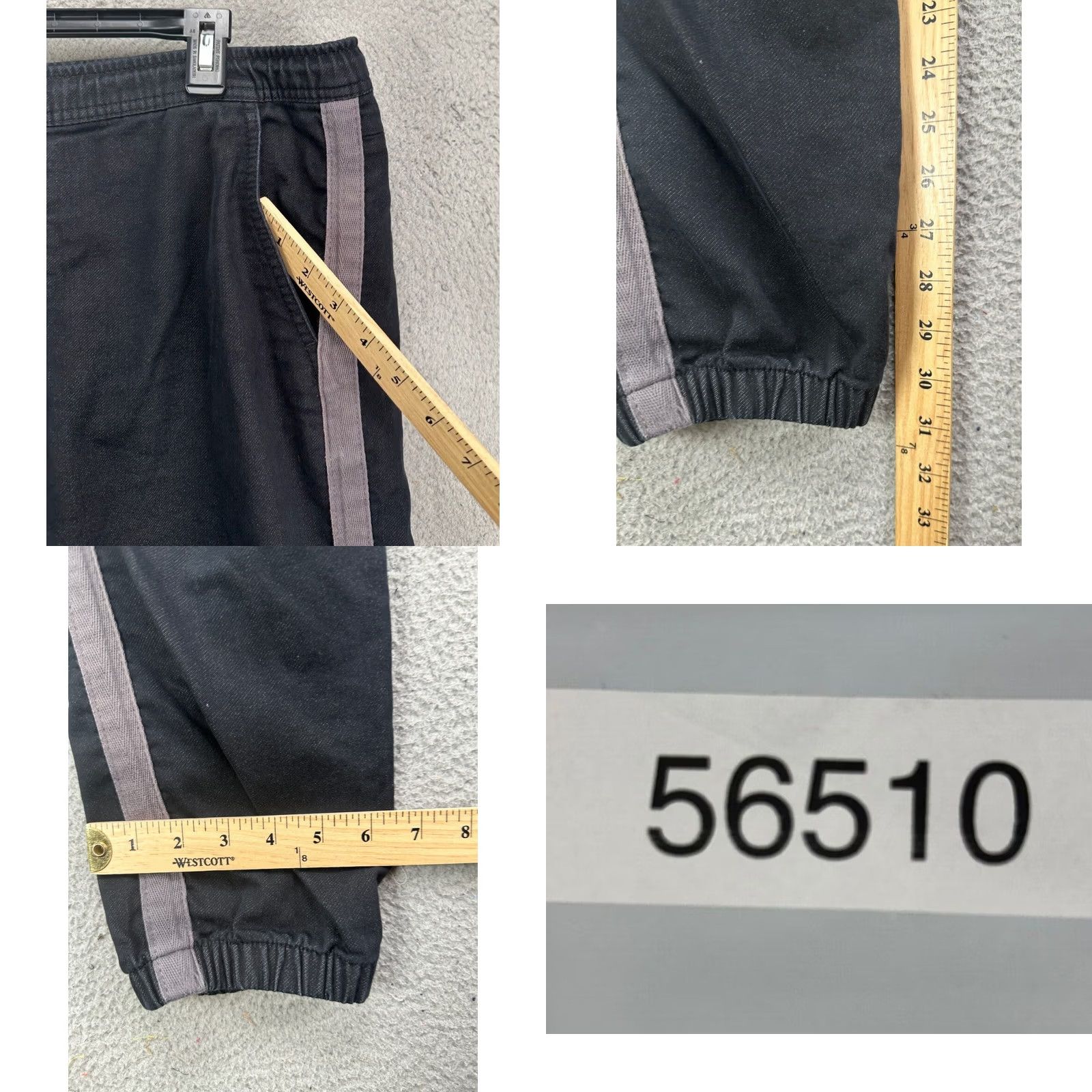 Express Express Pants Mens 34 Black Jogger Stretch Drawstring Elastic Waist Tapered Leg Jeans & Pants Size US 34 / EU 50 - 8 Thumbnail