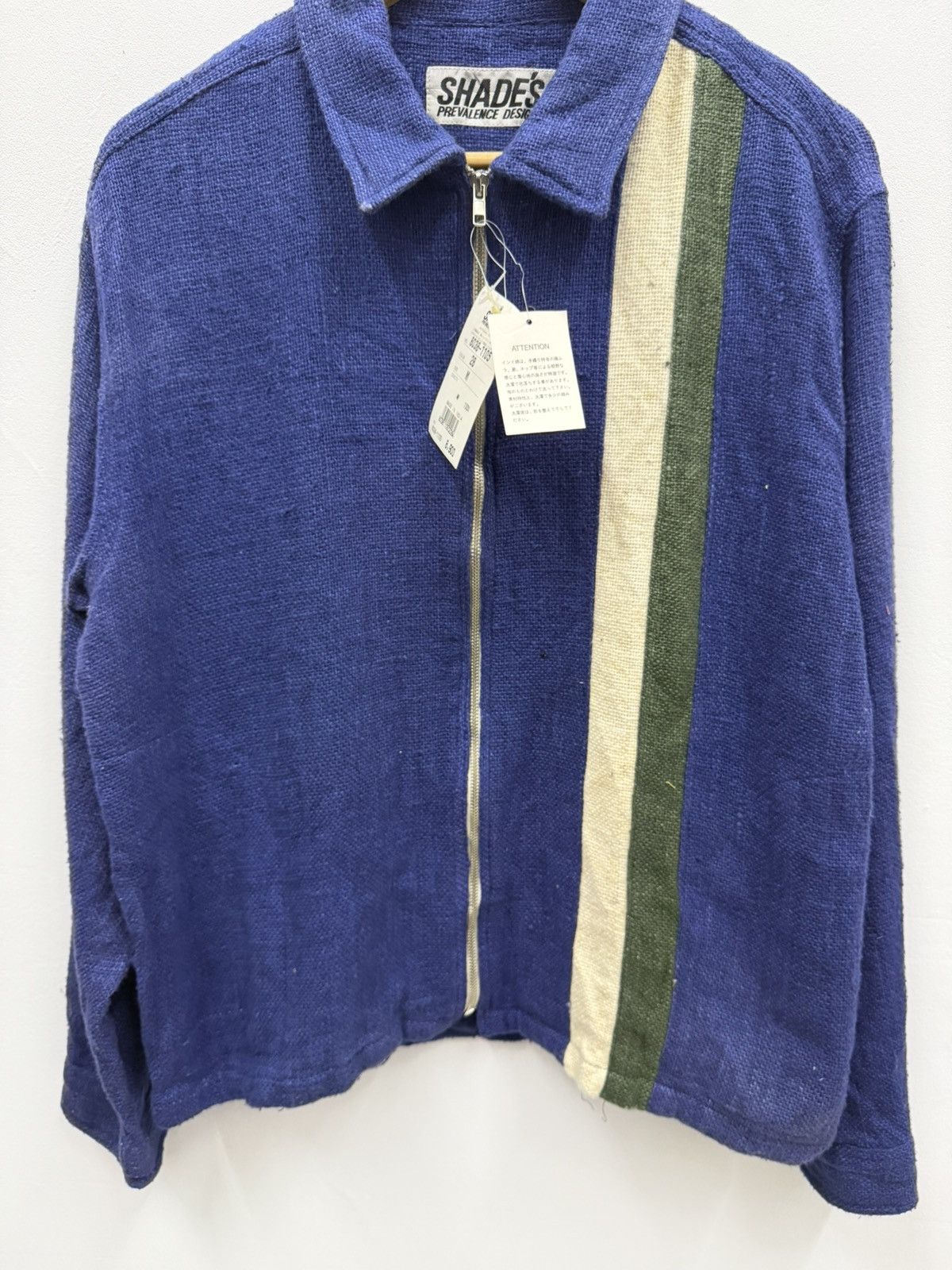 Japanese Brand Shades Prevalence Blue Hand Woven Zip Up Jacket Size US M / EU 48-50 / 2 - 6 Thumbnail