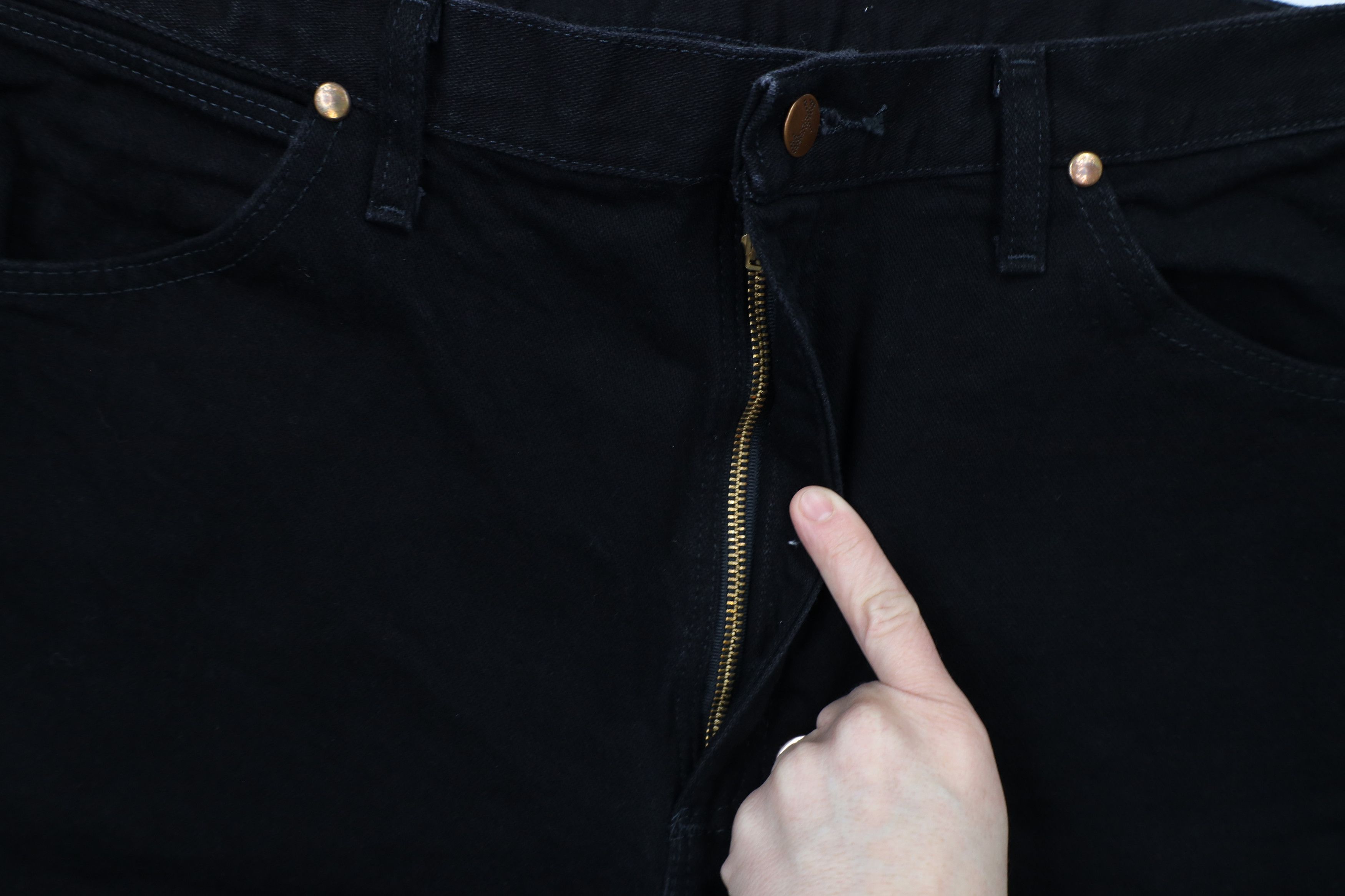 Vintage × Wrangler Vintage Wrangler Straight Leg Denim Jeans Black Cotton Size US 36 / EU 52 - 7 Thumbnail