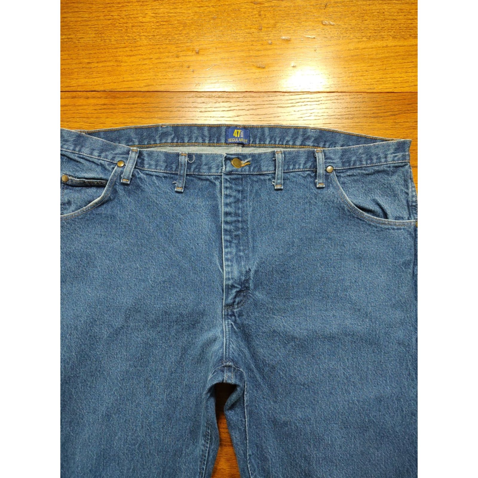 Wrangler VINTAGE Wrangler 47MWZ Cowboy Cut Jeans Mens 44x30 Denim Blue 5-Pocket Regular Straight Western Cowboy N/A Size US 44 / EU 60 - 4 Thumbnail