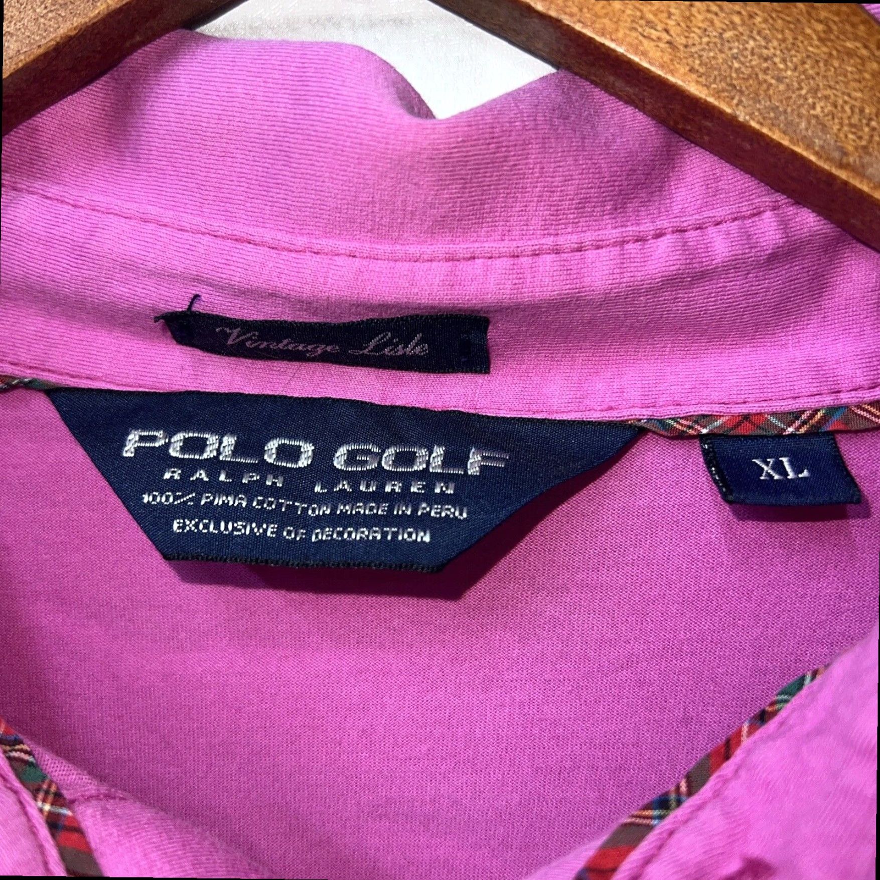 Ralph Lauren VINTAGE Polo Golf Ralph Lauren Pink Polo Shirt Mens XL Golf Size US XL / EU 56 / 4 - 4 Thumbnail