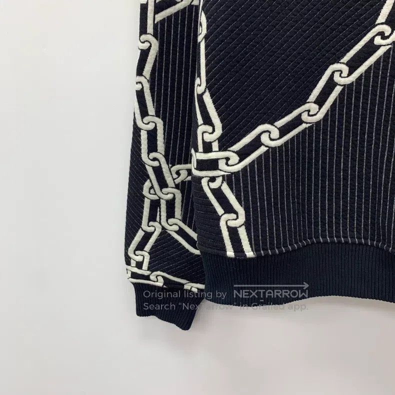 Louis Vuitton Louis Vuitton Black chain-striped cotton crewneck long-sle Size US XS / EU 42 / 0 - 4 Thumbnail