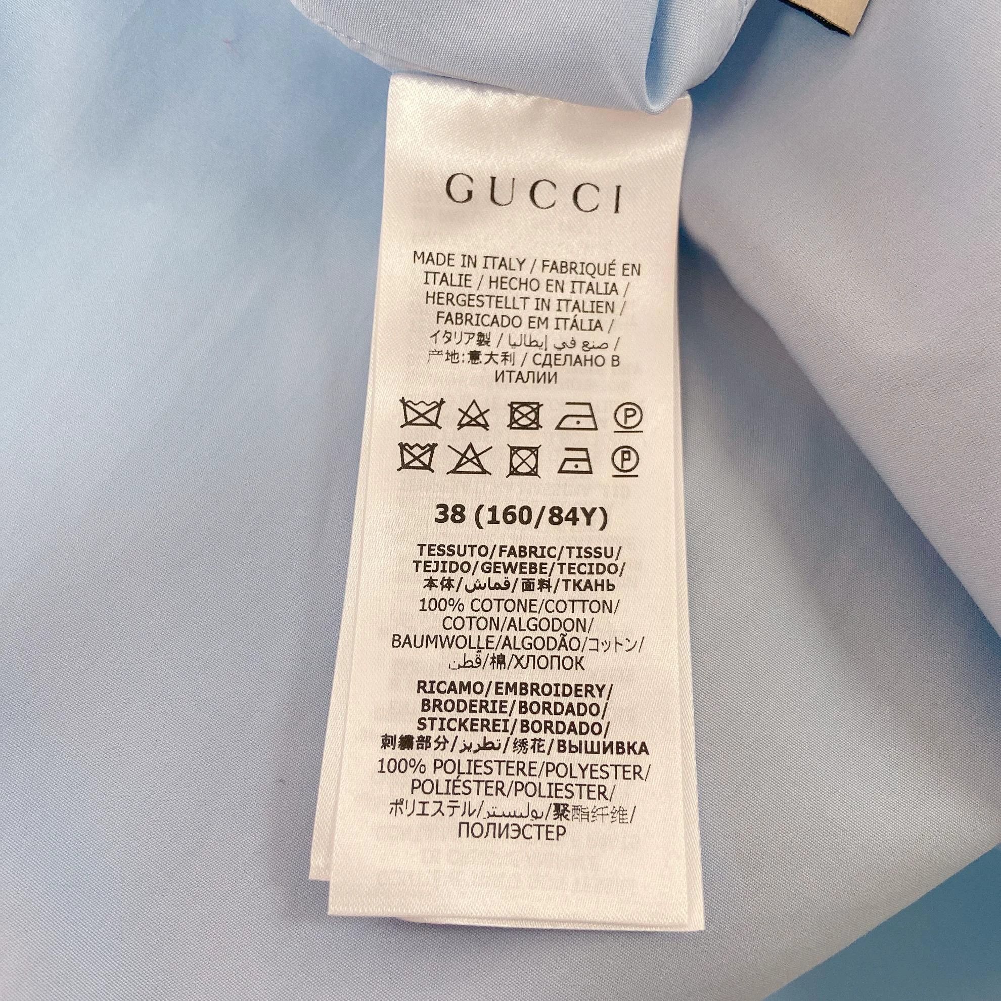 Gucci Gucci Cat Blue Shirt 38 with Tags Size XS / US 0-2 / IT 36-38 - 8 Thumbnail