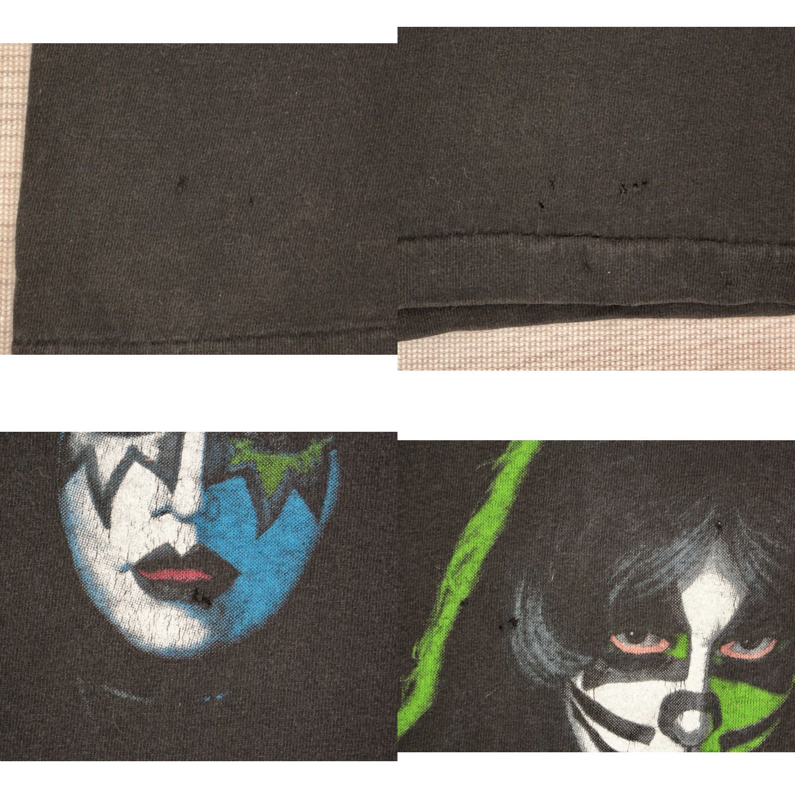 Hanes VINTAGE Men’s Kiss Band T-Shirt 90s Large Black Cotton Hanes Graphic Tee Mens Size US L / EU 52-54 / 3 - 8 Thumbnail