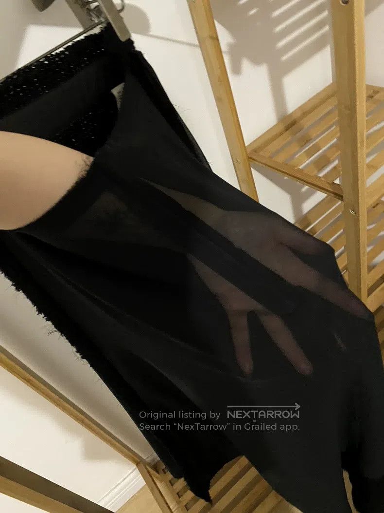 Comme des Garcons Comme Des Garcons size S Half net and half wool half skirt Size 23" - 3 Thumbnail