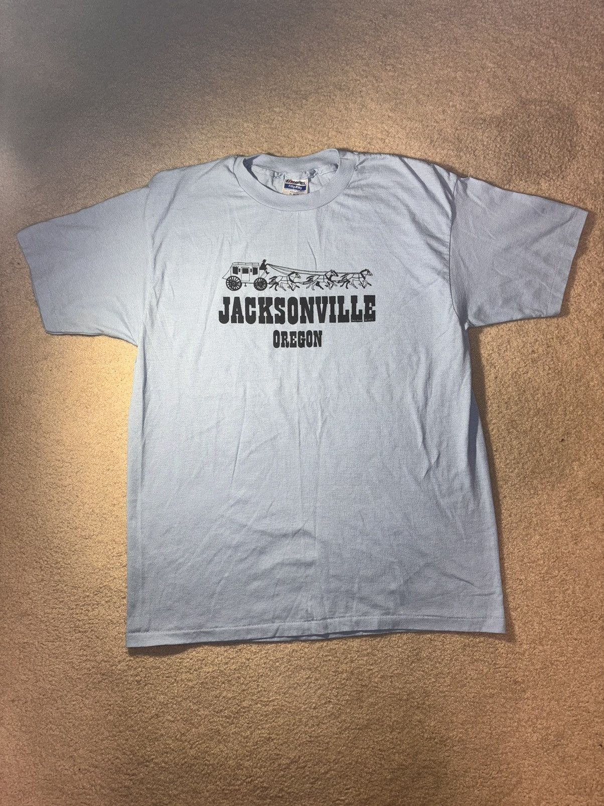 Vintage Rare 1977 Vintage Hanes 50-50 Jacksonville Oregon Mens XL Size US XL / EU 56 / 4 - 1 Thumbnail