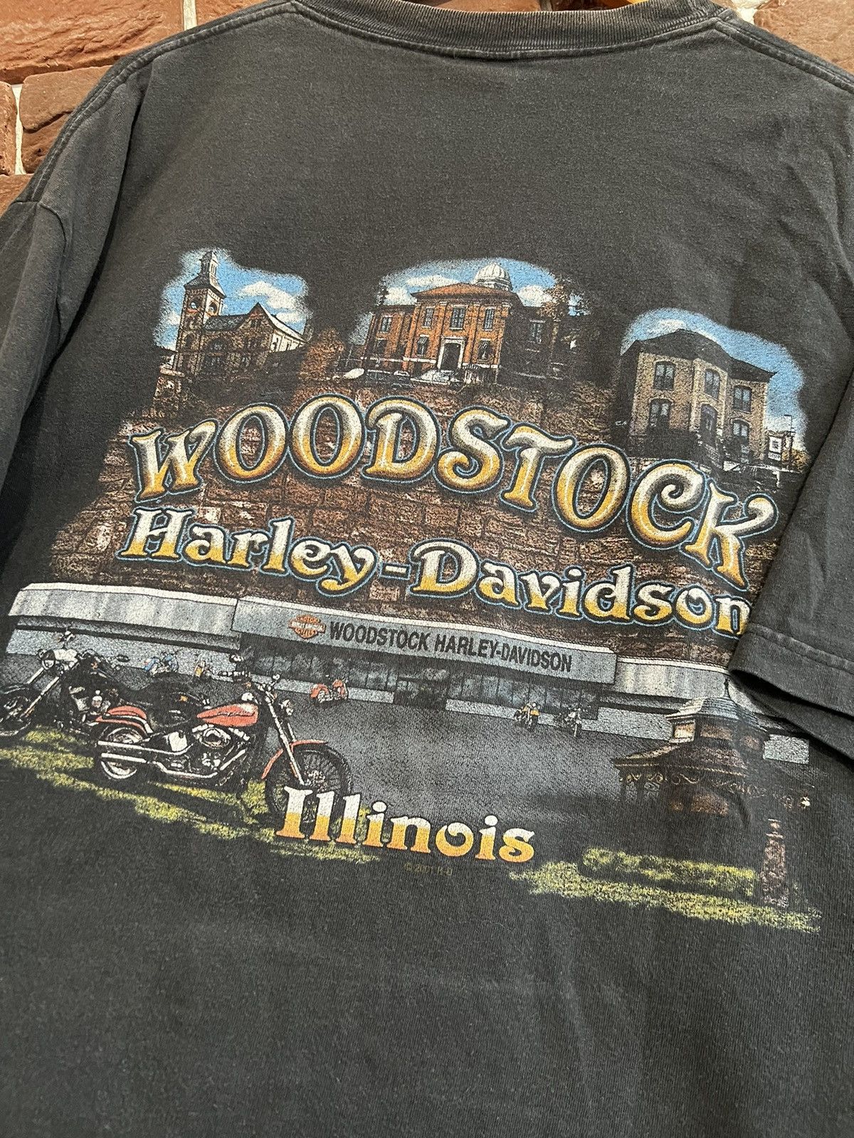 Harley Davidson Vintage 00s Harley Davidson Motorcycles Woodstock 2001 Tee Size US XL / EU 56 / 4 - 3 Thumbnail