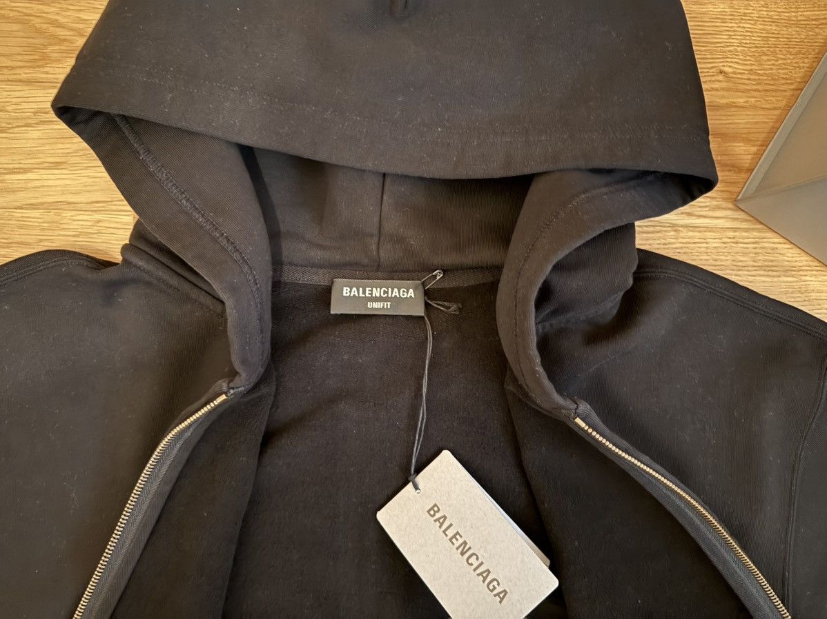 Balenciaga Balenciaga Tab Worn Out Zip Hoodie Size US L / EU 52-54 / 3 - 3 Thumbnail