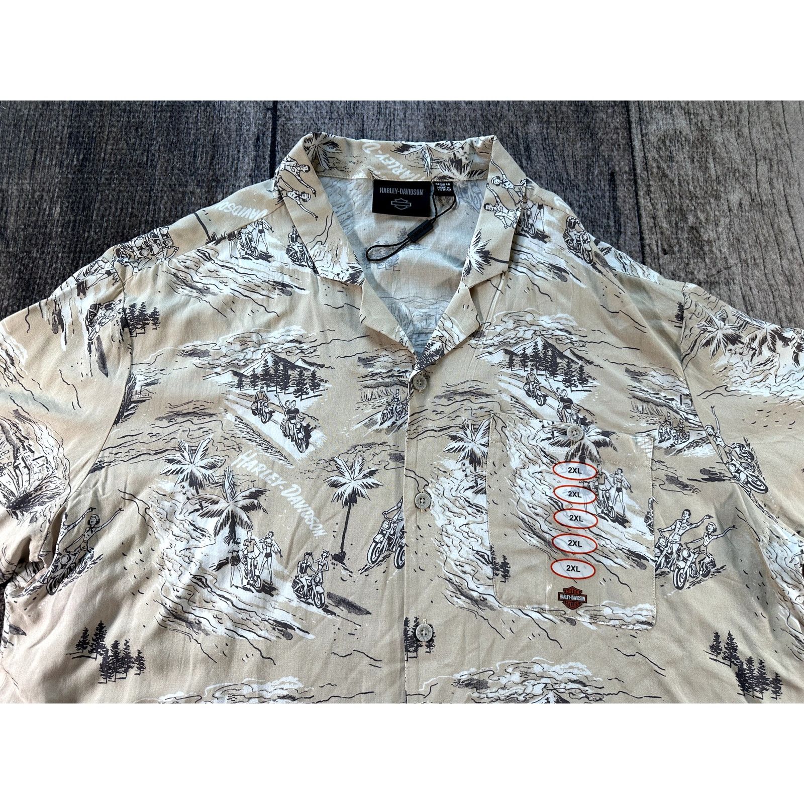 Harley Davidson NWOT Harley-Davidson Celebration Allover Button Up Shirt XXL Size US XXL / EU 58 / 5 - 3 Thumbnail