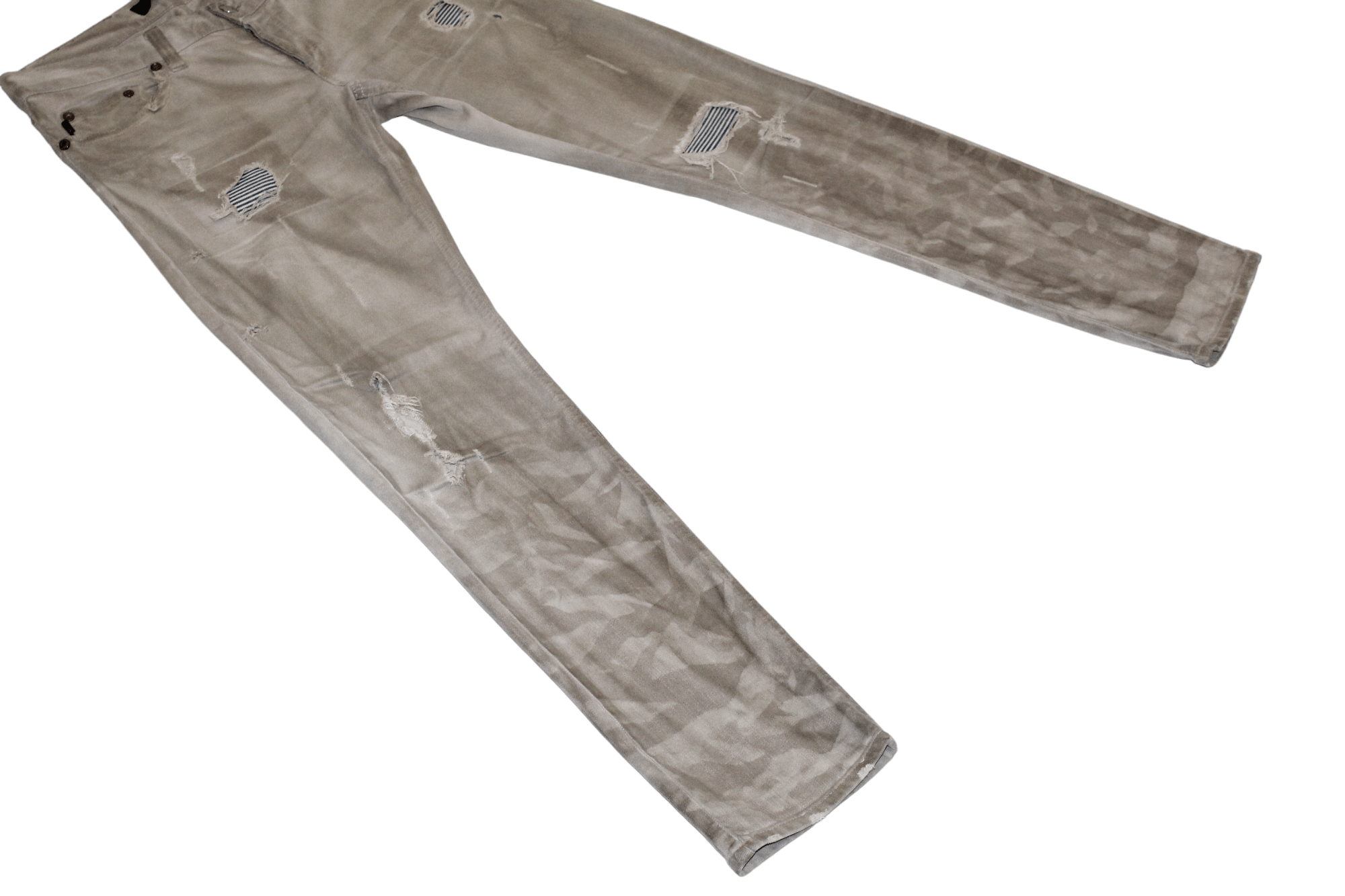 Just Cavalli Just Cavalli Rips Repair Distressed Coated Denim Slim Pants Size US 30 / EU 46 - 4 Thumbnail
