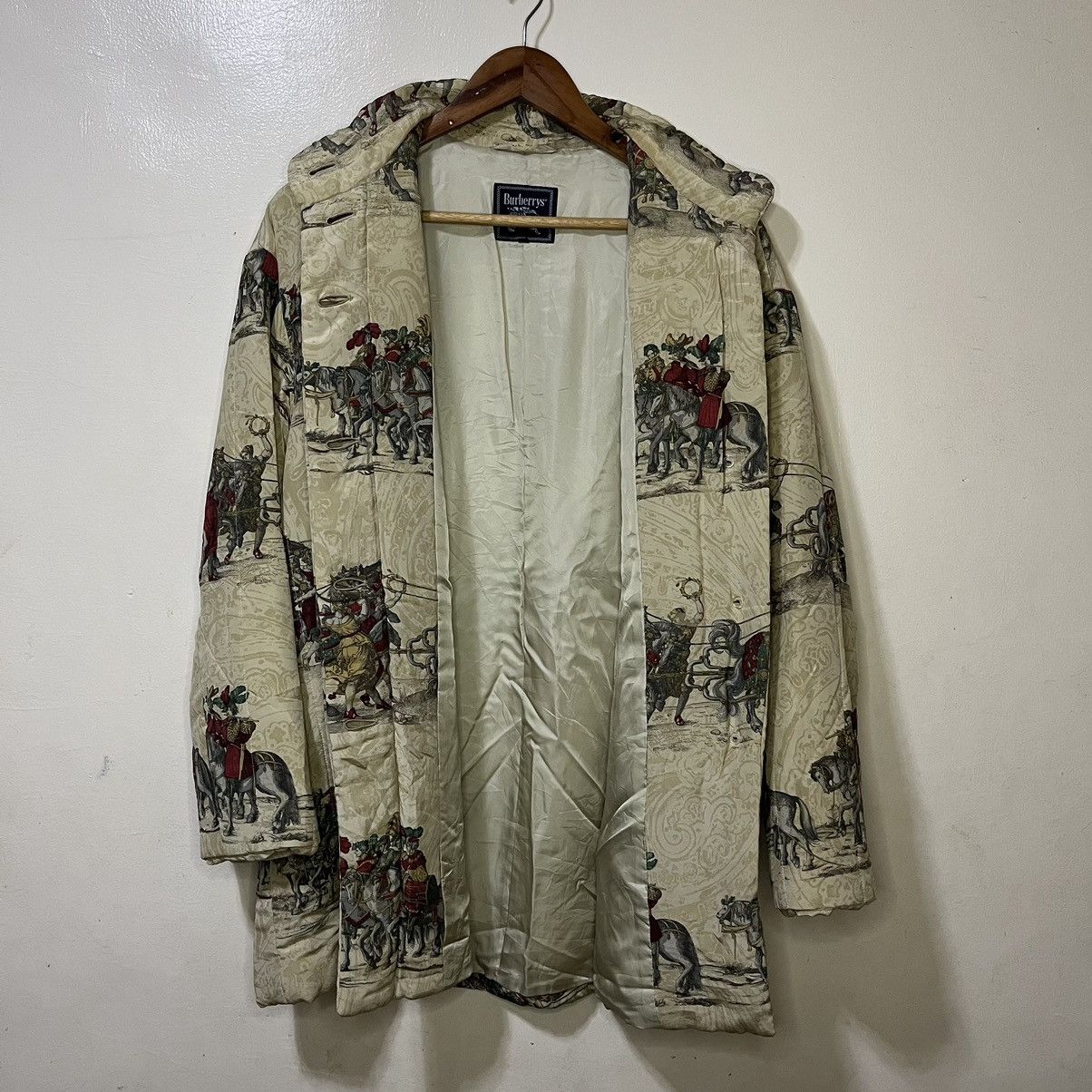 Burberry Vintage Burberrys Classic Horseman Design Silk Jacket Size US L / EU 52-54 / 3 - 10 Thumbnail