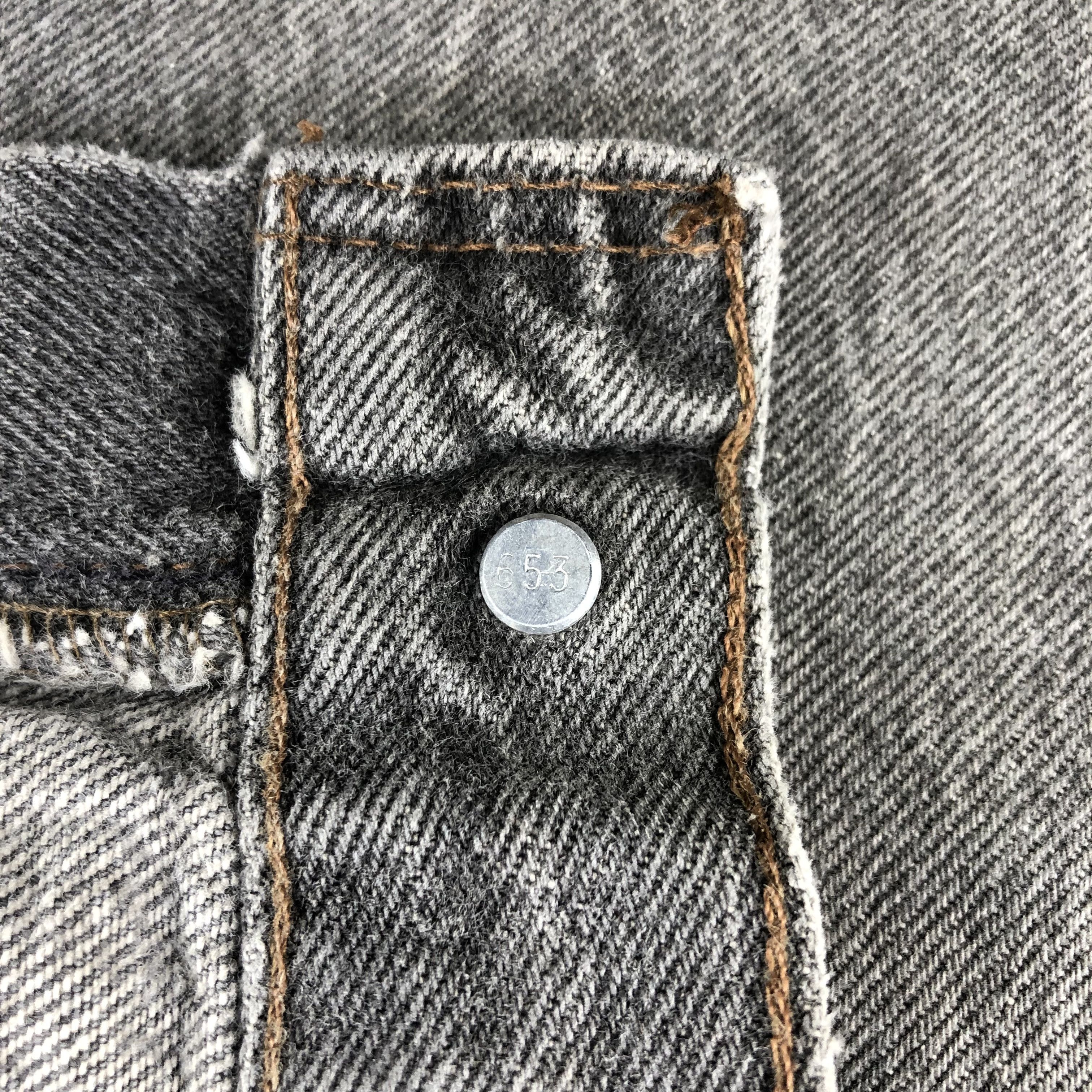 Levi's Vintage 90s Faded Black Levis 501 Jeans-JM2105 Size US 38 / EU 54 - 9 Thumbnail