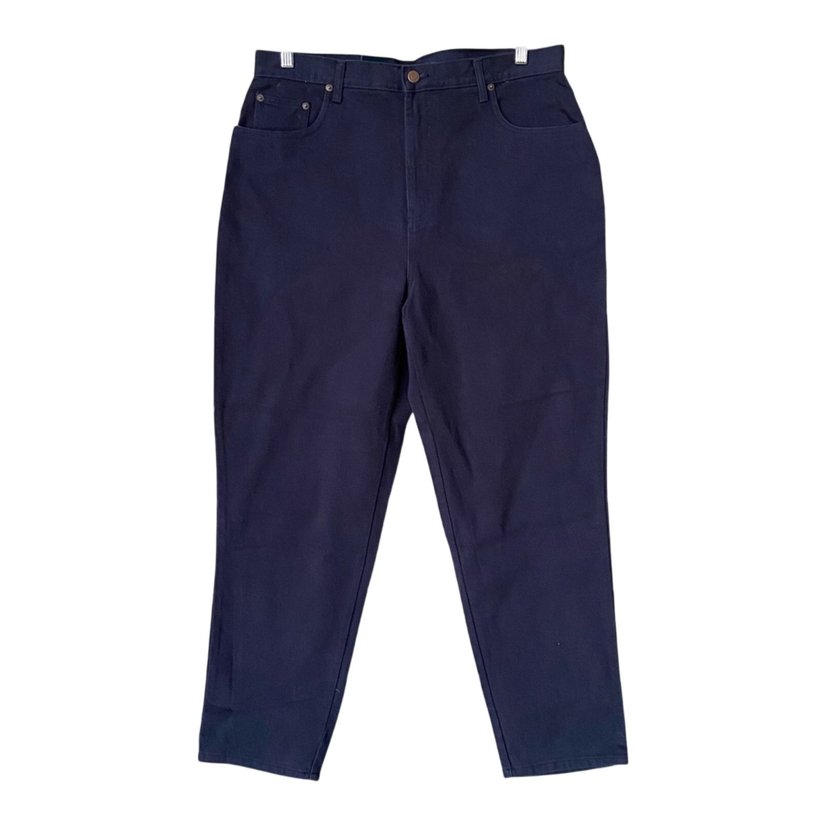 Bill Blass New Bill Blass Womens Size 18 Straight Denim Navy Blue Jeans Size 40" / US 18 - 1 Thumbnail