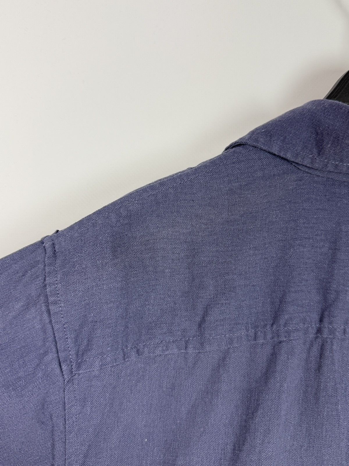 Vintage Y2K Ben Smith Purple Combined Linen Boxy Short Sleeve Shirt Size US M / EU 48-50 / 2 - 6 Thumbnail