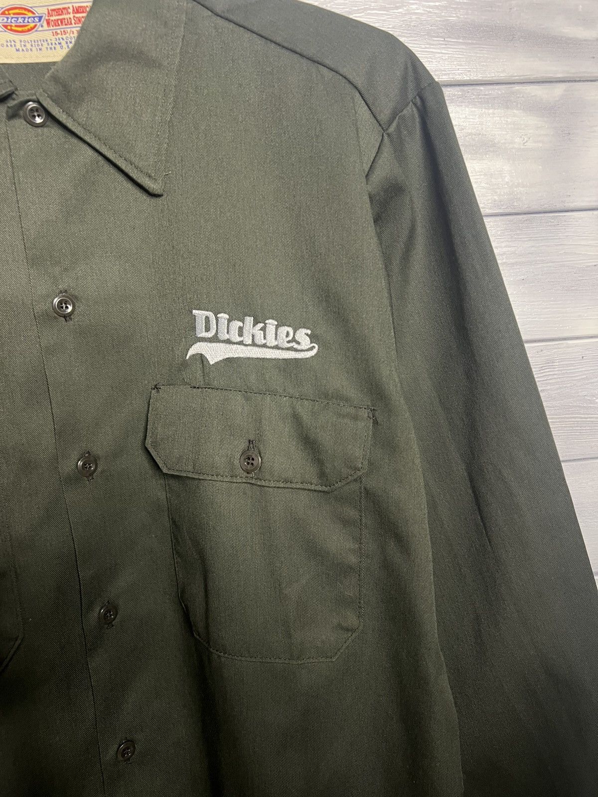 Vintage Rare Vintage Overshirt Dickies Workwear Made in USA Size US L / EU 52-54 / 3 - 3 Thumbnail