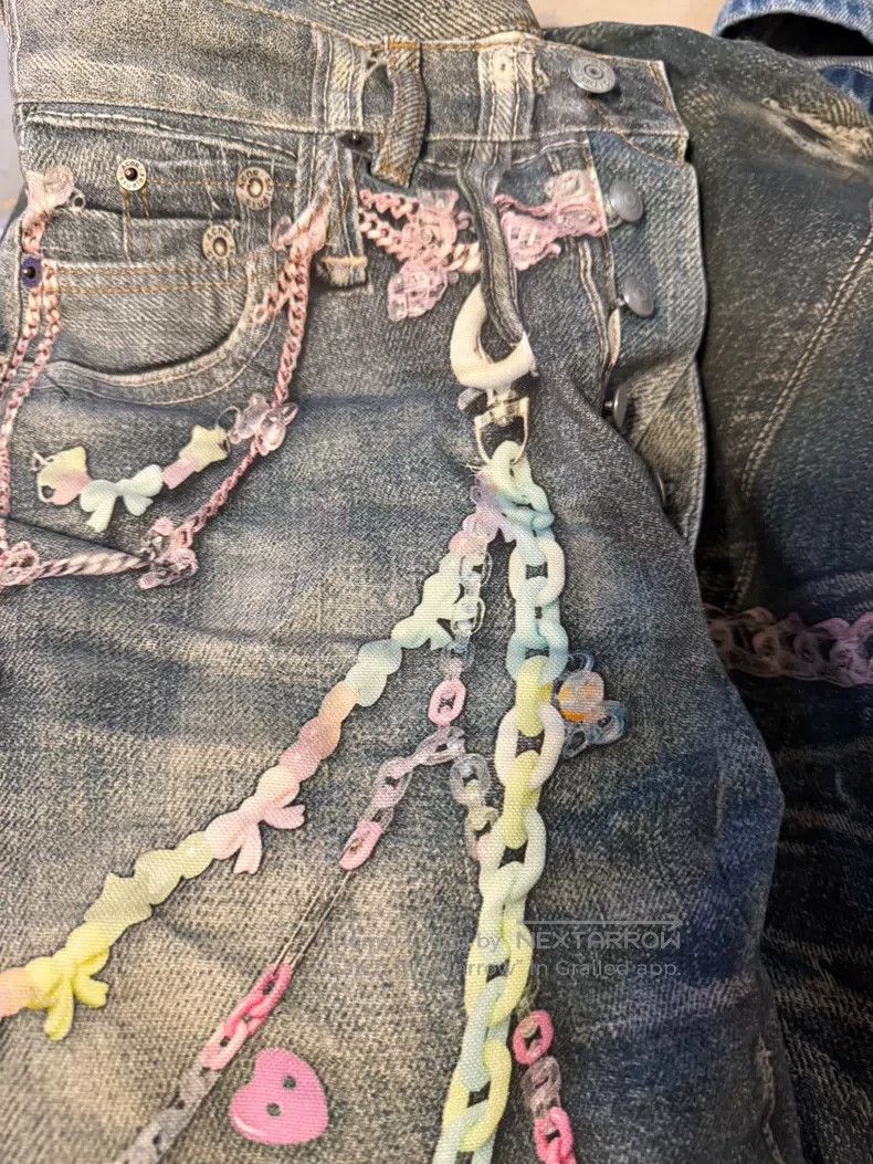 Other Acne Studios 1981 Candy-Colored Chain-Accent Trousers Size US 34 / EU 50 - 1 Thumbnail