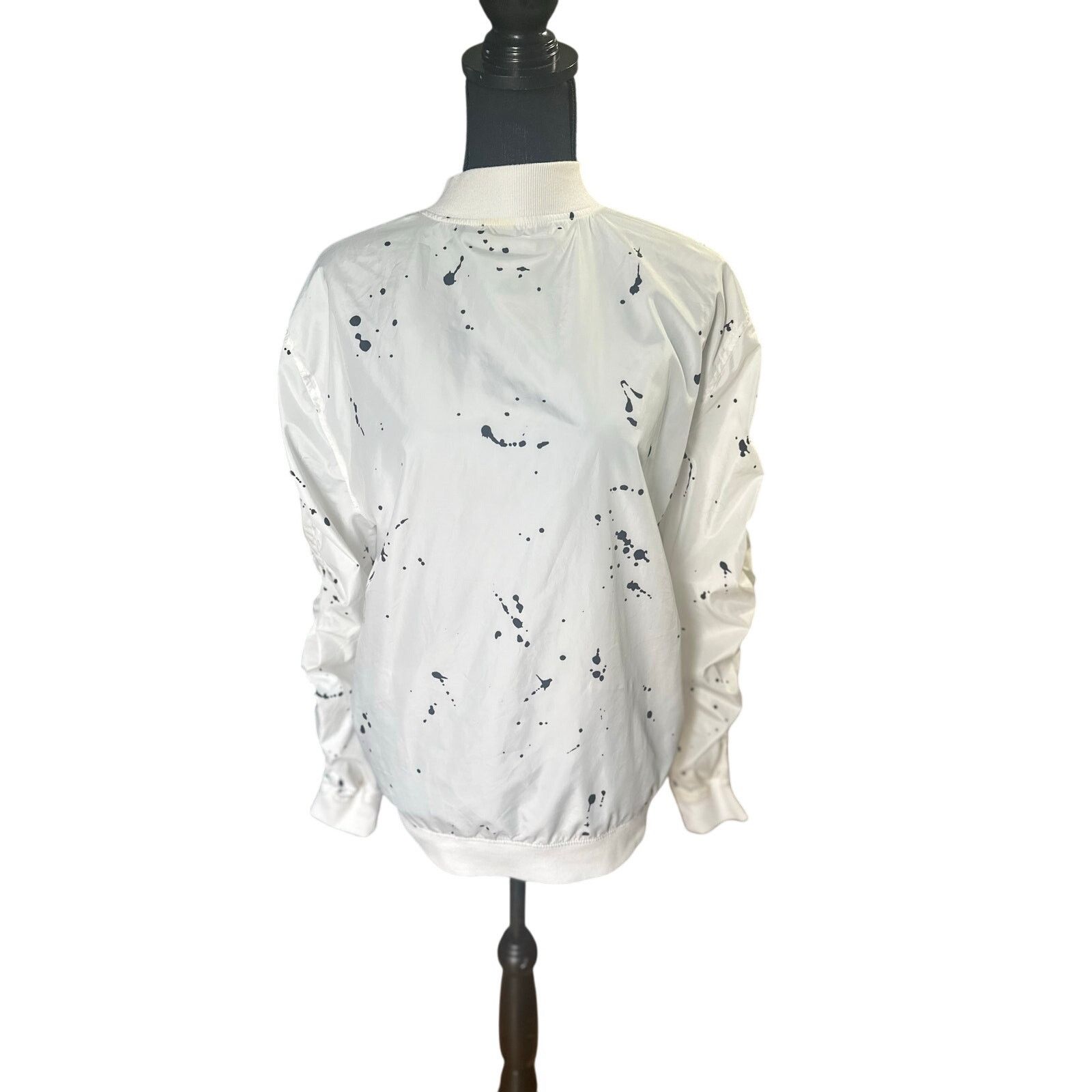 Carbon Carbon White Speckled Windbreaker Jacket Size US S / EU 44-46 / 1 - 5 Thumbnail