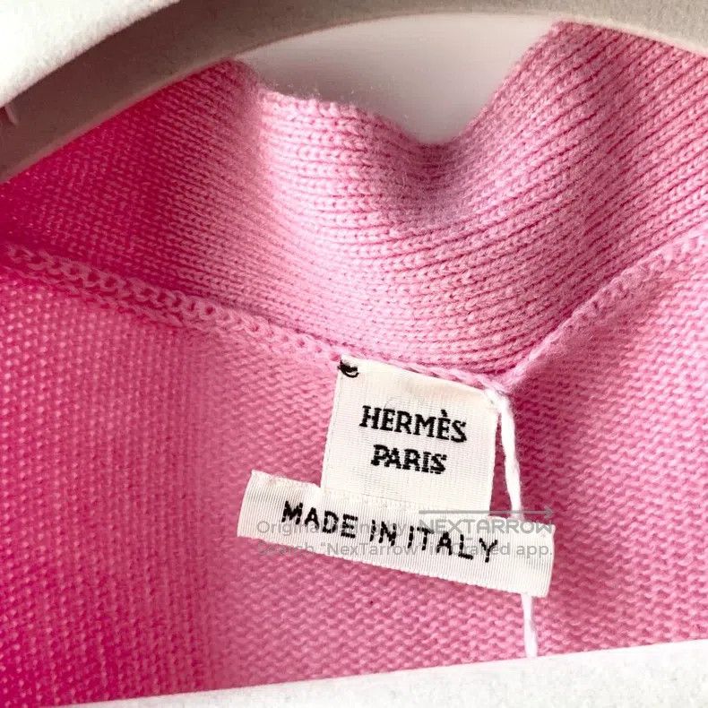 Hermes Hermes Pink Knitted Sweater for Women Size XXS / US 00 / IT 34 - 6 Thumbnail