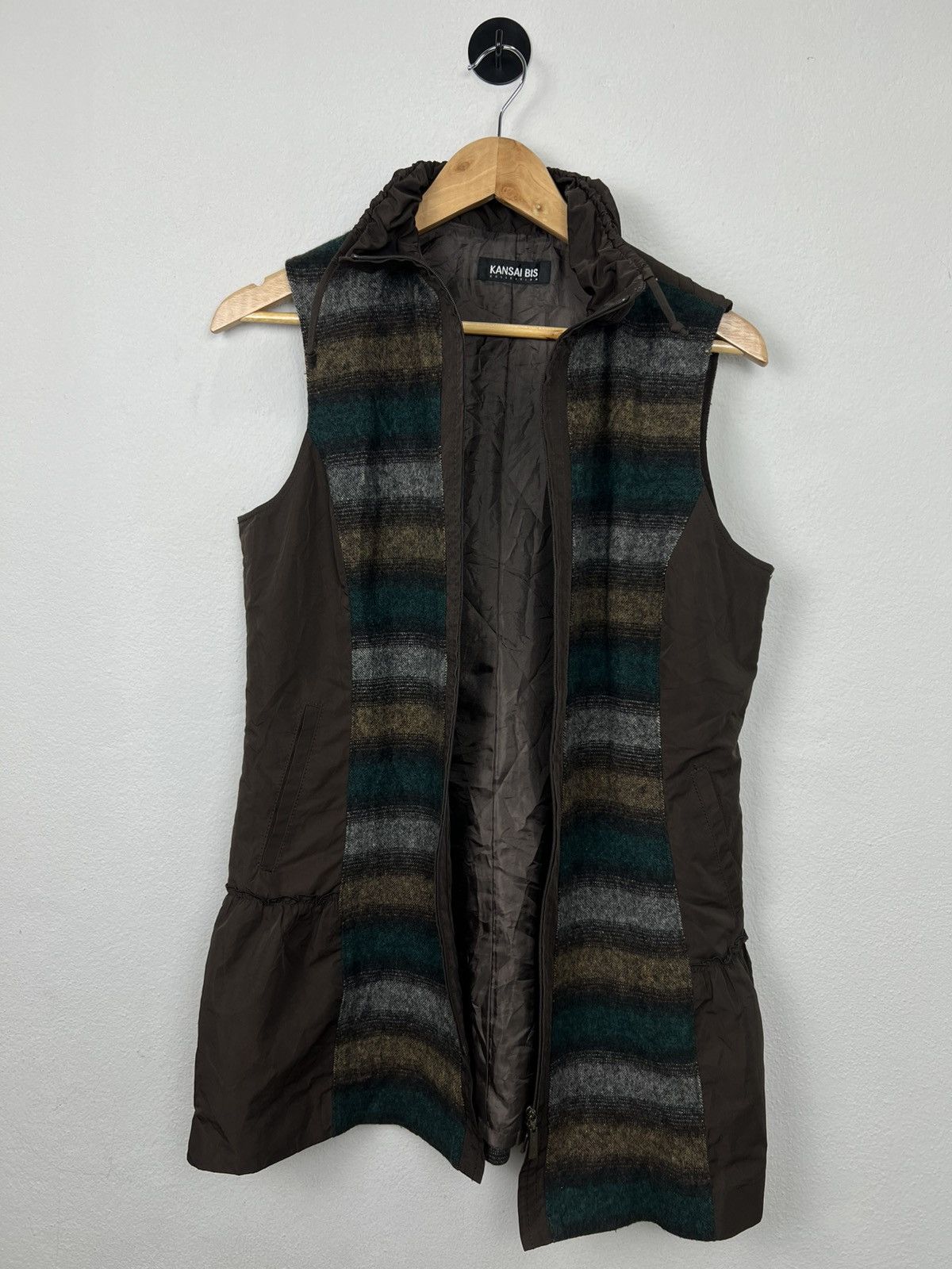 Kansai Yamamoto Kansai Bis Collection Mixed Media Striped Vest Size M / US 6-8 / IT 42-44 - 7 Thumbnail