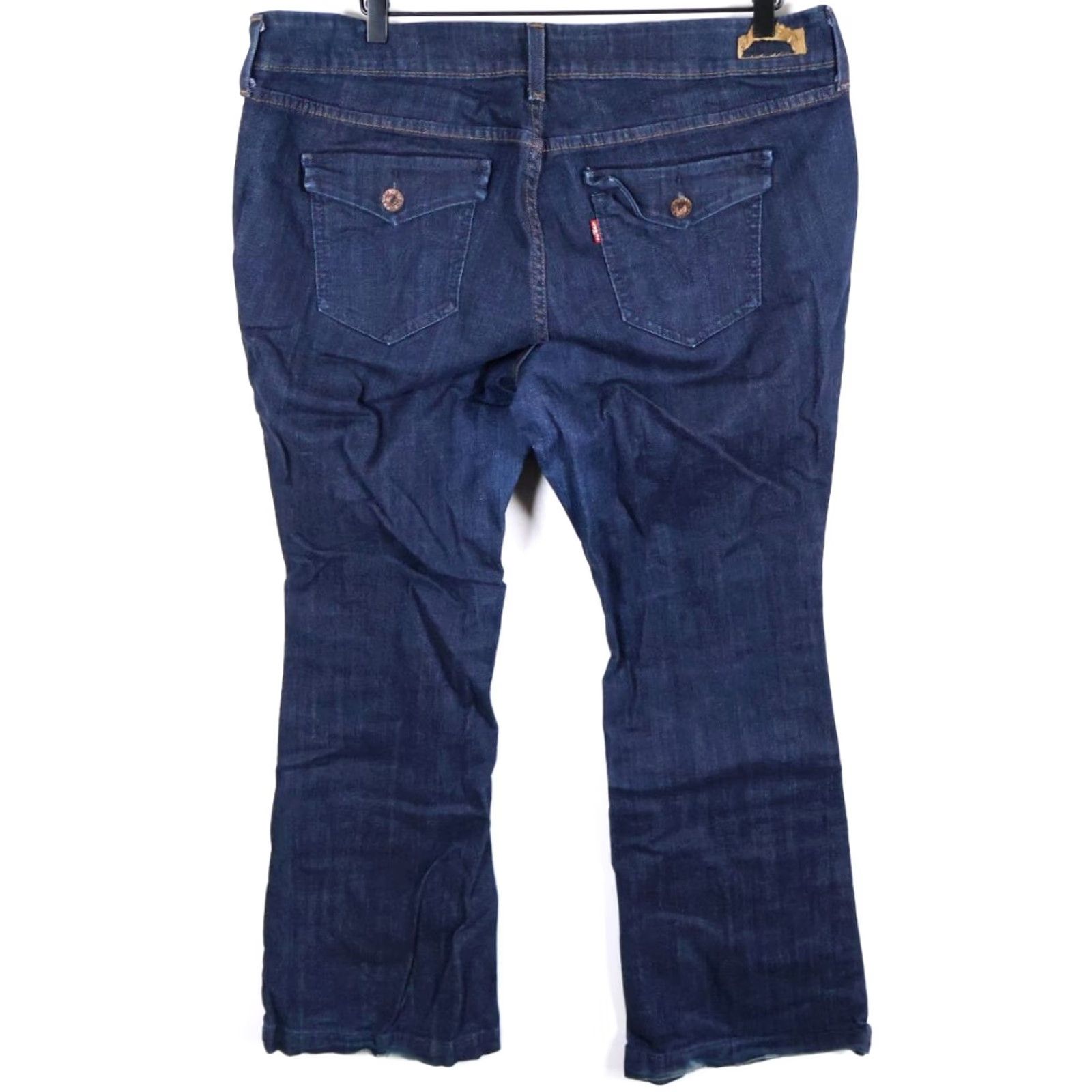 Levi's VINTAGE Levi's 542 Flare Jeans Women 20 M (39 x 31) Dark Blue Denim Hippie Bohemian Retro Hipster Jeans Women Mens? Size 42" / US 20 - 2 Thumbnail