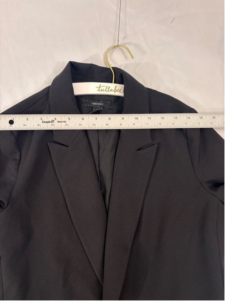 Forever 21 Women's Forever 21 Black Blazer Size L Size L / US 10 / IT 46 - 2 Thumbnail