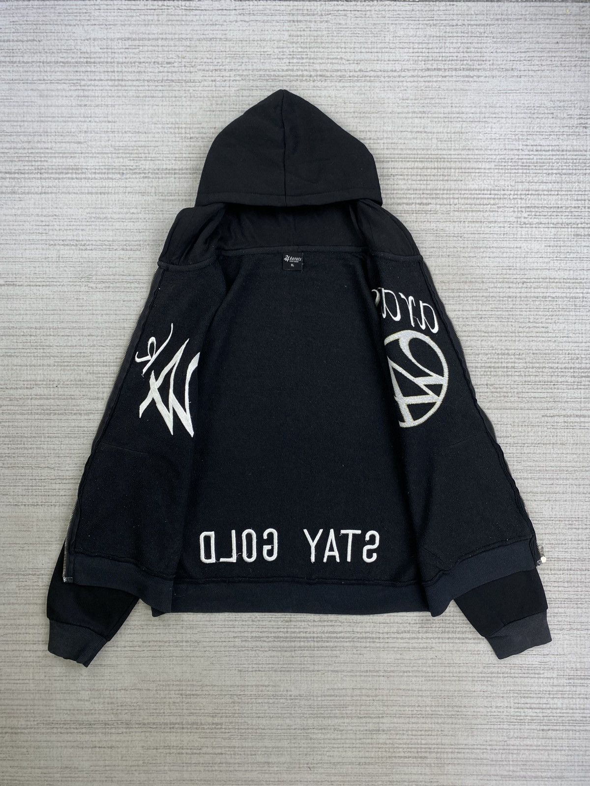 Japanese Brand Vintage 24 Karats Surf Style Sweatshirt Zipper Hoodie Size US L / EU 52-54 / 3 - 6 Thumbnail
