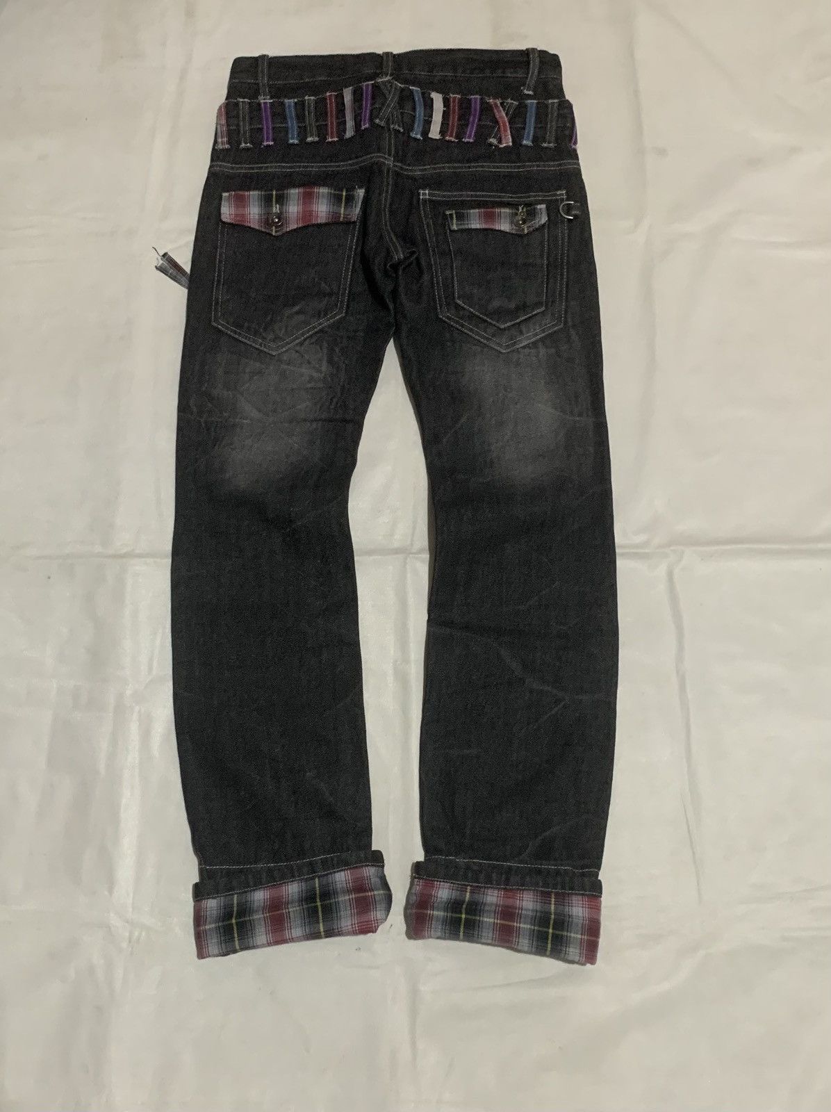 Japanese Brand Y2k Punk Double Focus Double Waist Whisker Bondage Jeans Size US 30 / EU 46 - 22 Thumbnail