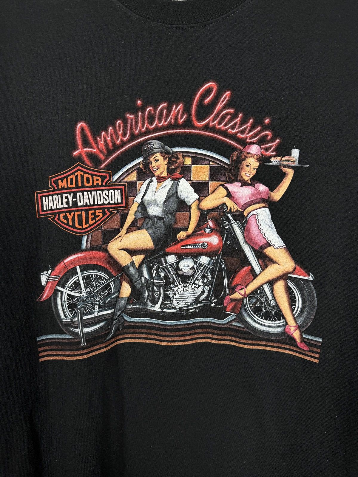 Harley Davidson Harley Davidson American Classic Pin Up Motorcycle T-Shirt L Size US L / EU 52-54 / 3 - 6 Thumbnail