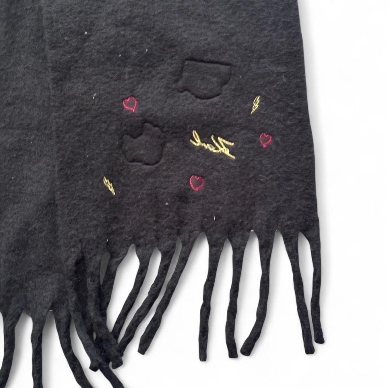 Karl Lagerfeld Karl Lagerfeld black scarf with embroidered details Size ONE SIZE - 7 Thumbnail