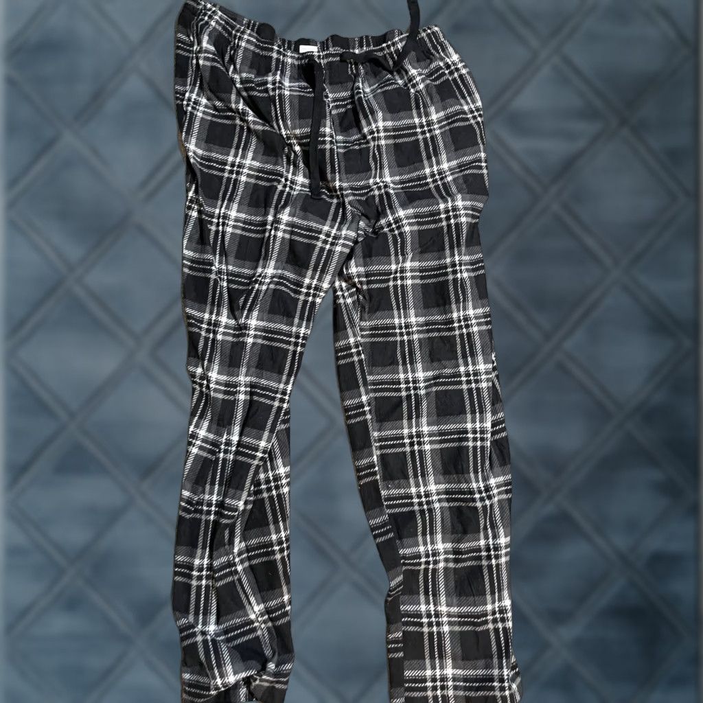Croft & Barrow Croft & Barrow Mens Lounge Pants Pajama Plaid Black 3XLT Size Big & Tall Men Size US 39 - 1 Thumbnail
