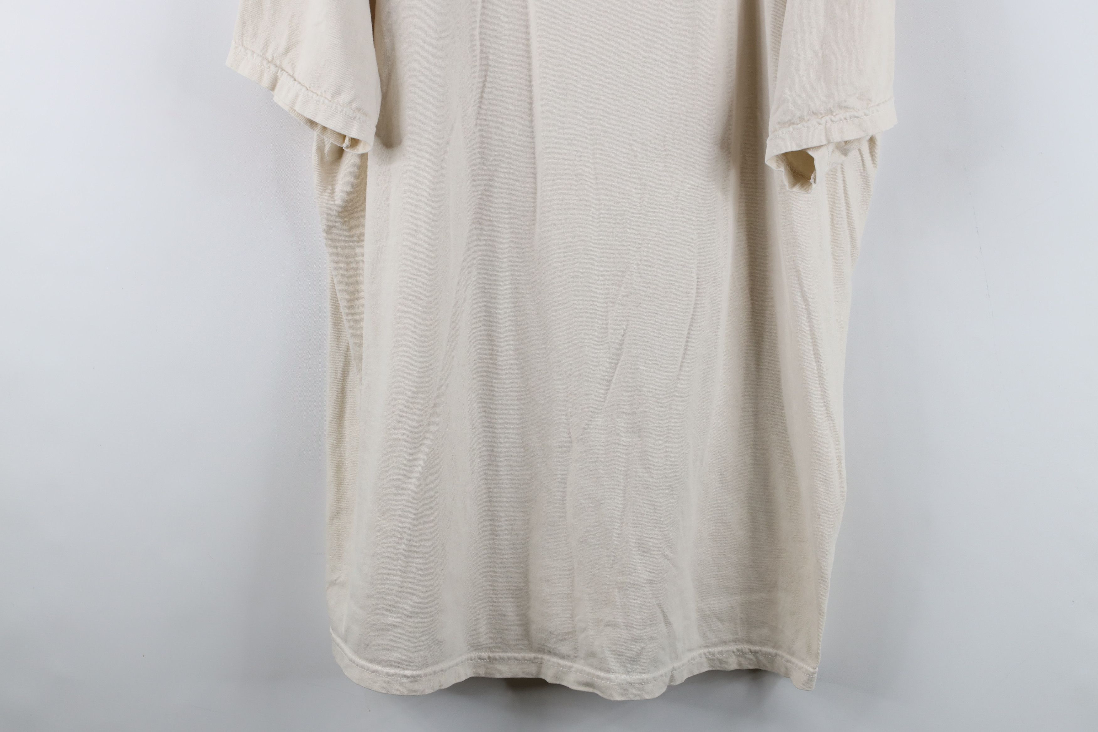 Vintage Vintage 90s Streetwear Short Sleeve T-Shirt Beige Cotton Size US XL / EU 56 / 4 - 3 Thumbnail