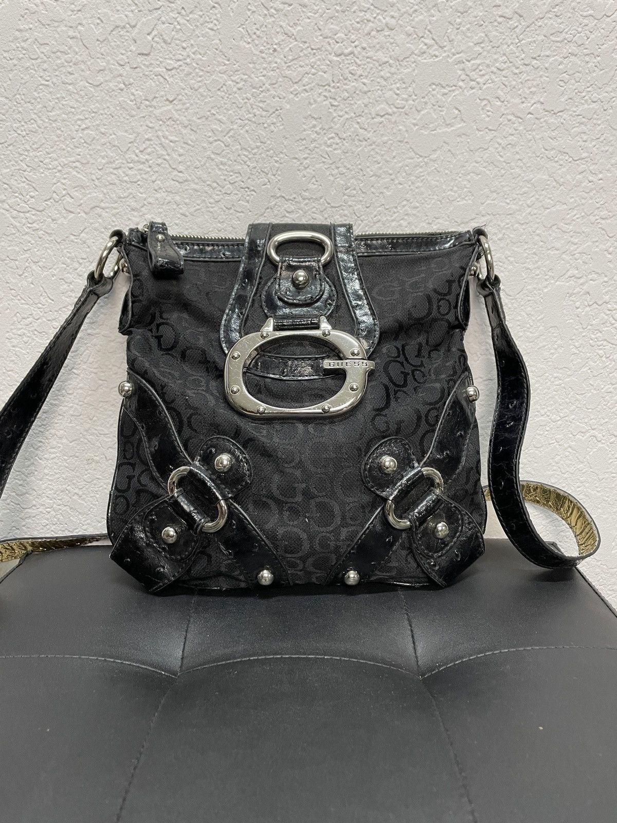 Guess × Vintage Rare🔥🔥 Y2K Vintage GUESS Baguette Shoulder Bag Denim Size ONE SIZE - 3 Thumbnail