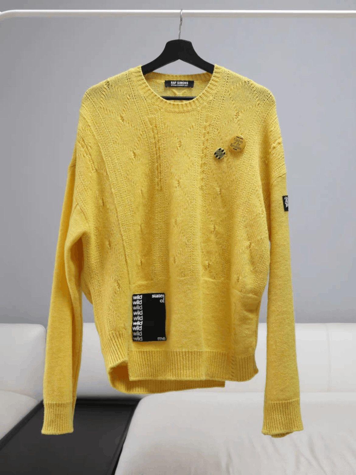 トップス Archive RAF SIMONS Patch Knit Sweater Raf Simons Patch Sweater | Grailed