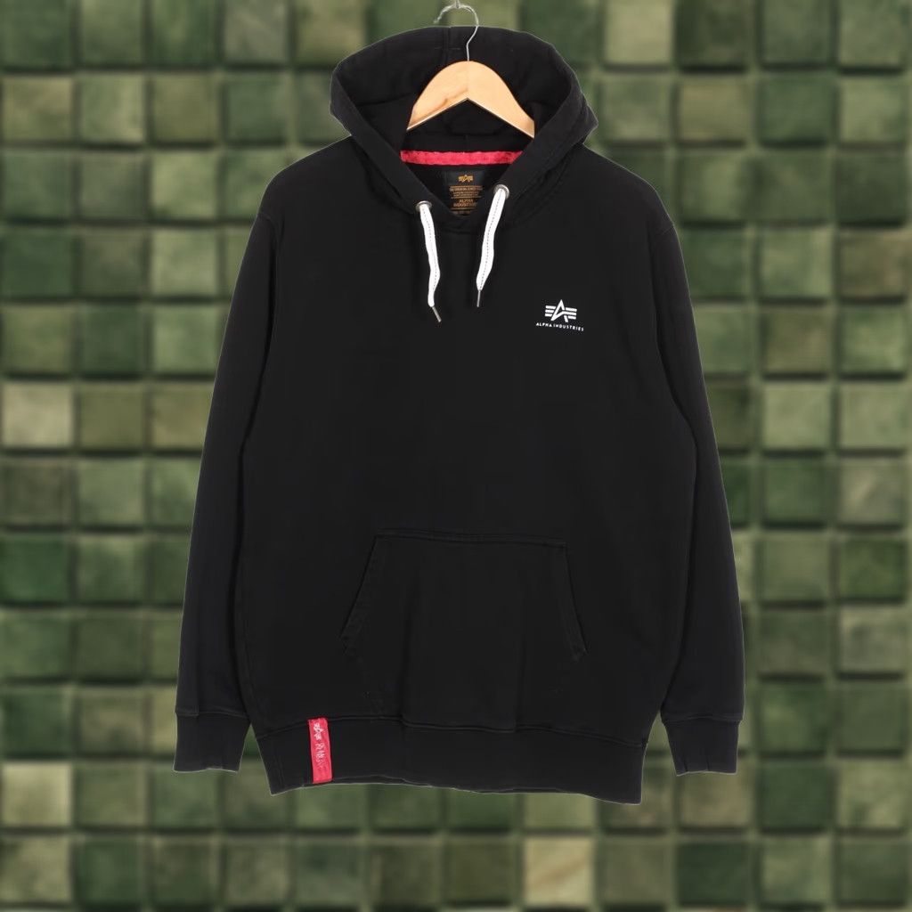 Alpha Industries ALPHA INDUSTRIES Pullover Hoodie Men XL Black Hoodie XL Mens Size US XL / EU 56 / 4 - 1 Thumbnail