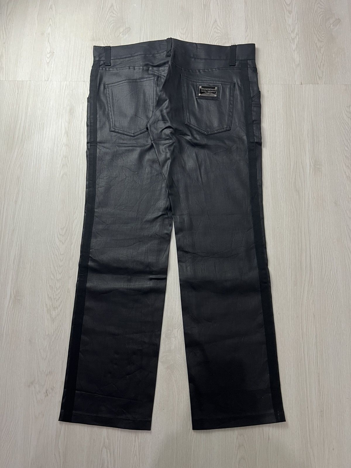 Dolce & Gabbana Dolce Gabbana Black Coated Denim Size US 35 - 1 Thumbnail