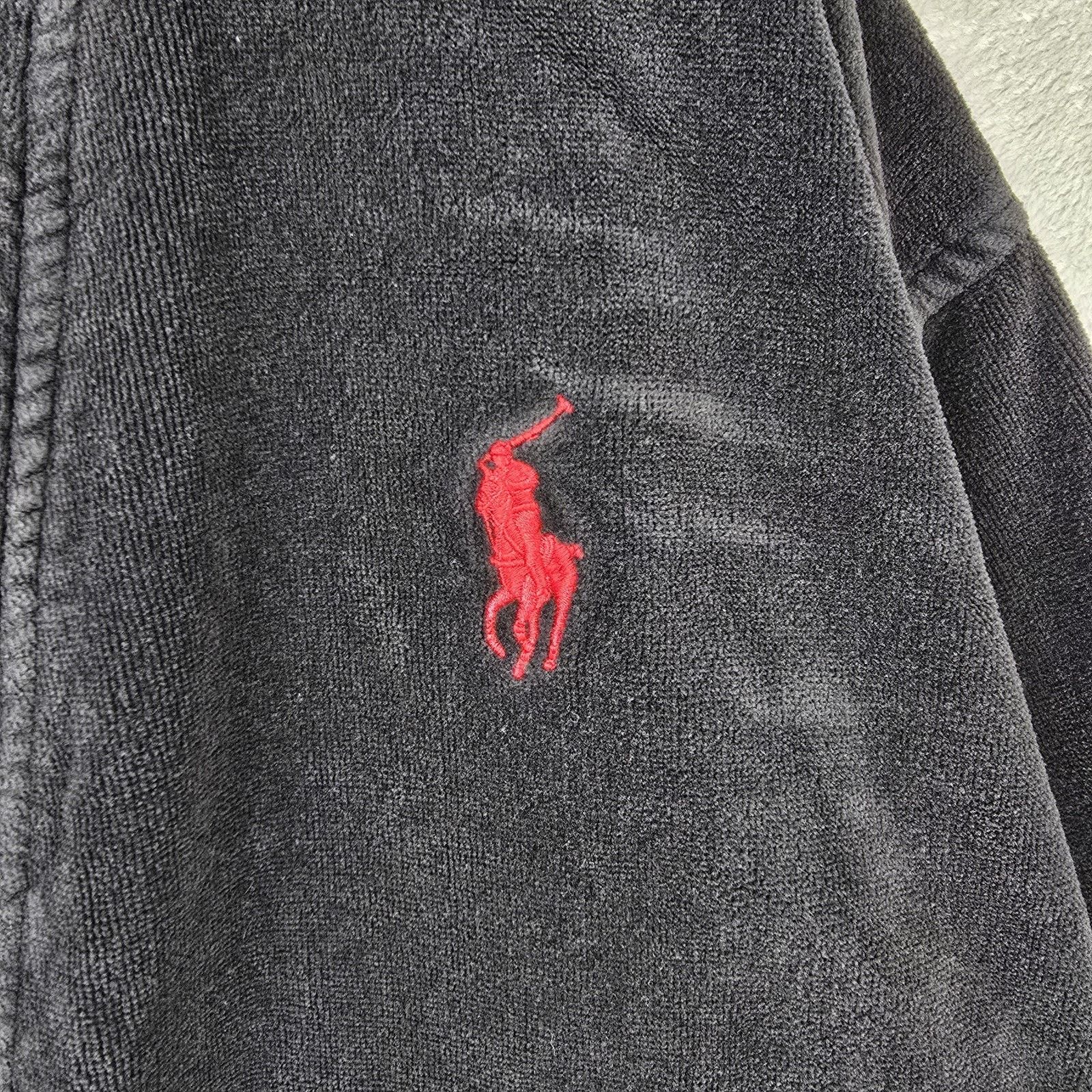 Polo Ralph Lauren Polo Ralph Lauren Bath Robe Mens L/XL Black Terry Pockets Size ONE SIZE - 3 Thumbnail