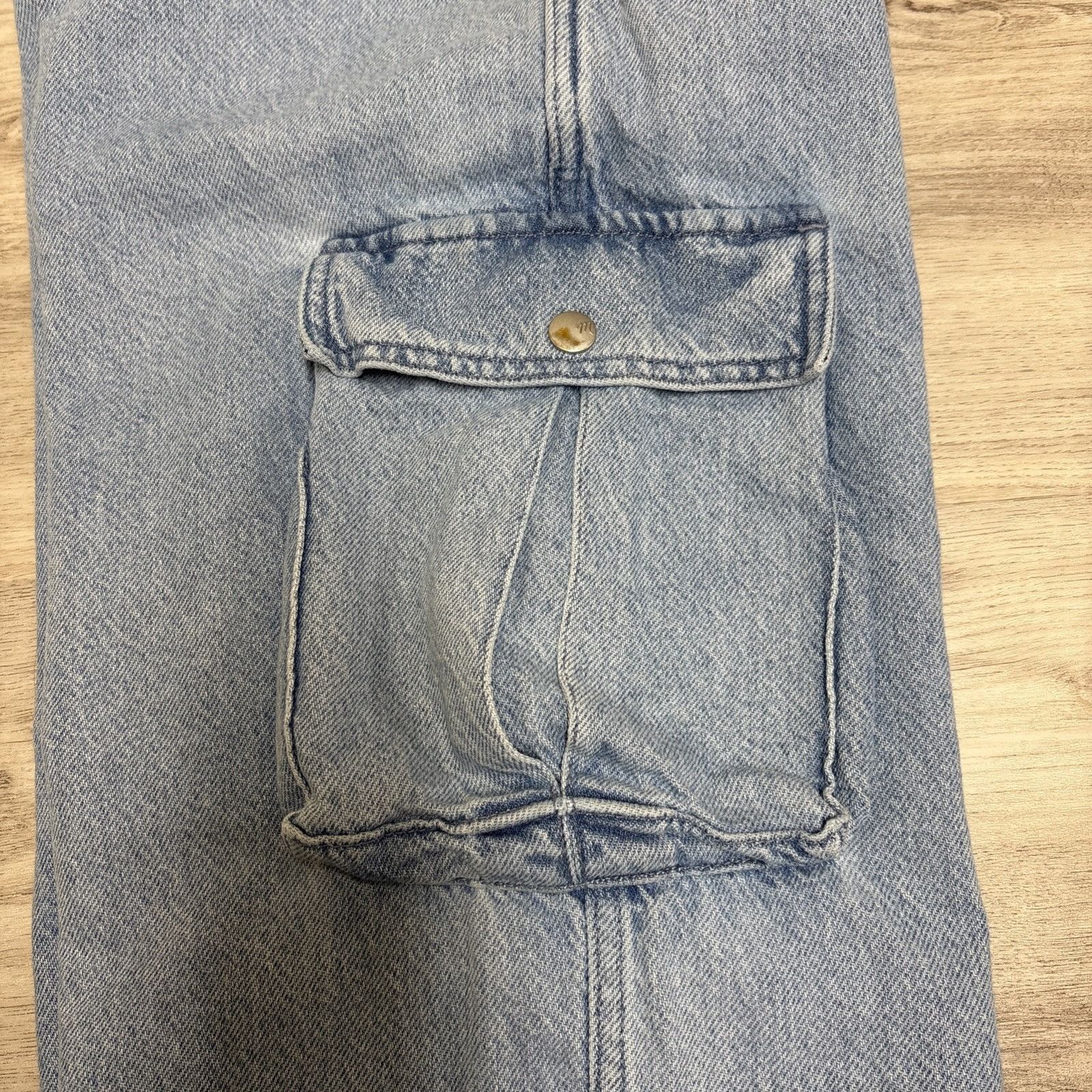 Madewell Madewell Jeans Womens 26 Blue Low Slung Cargo Wide Leg Stone Size 26" / US 2 / IT 38 - 9 Thumbnail