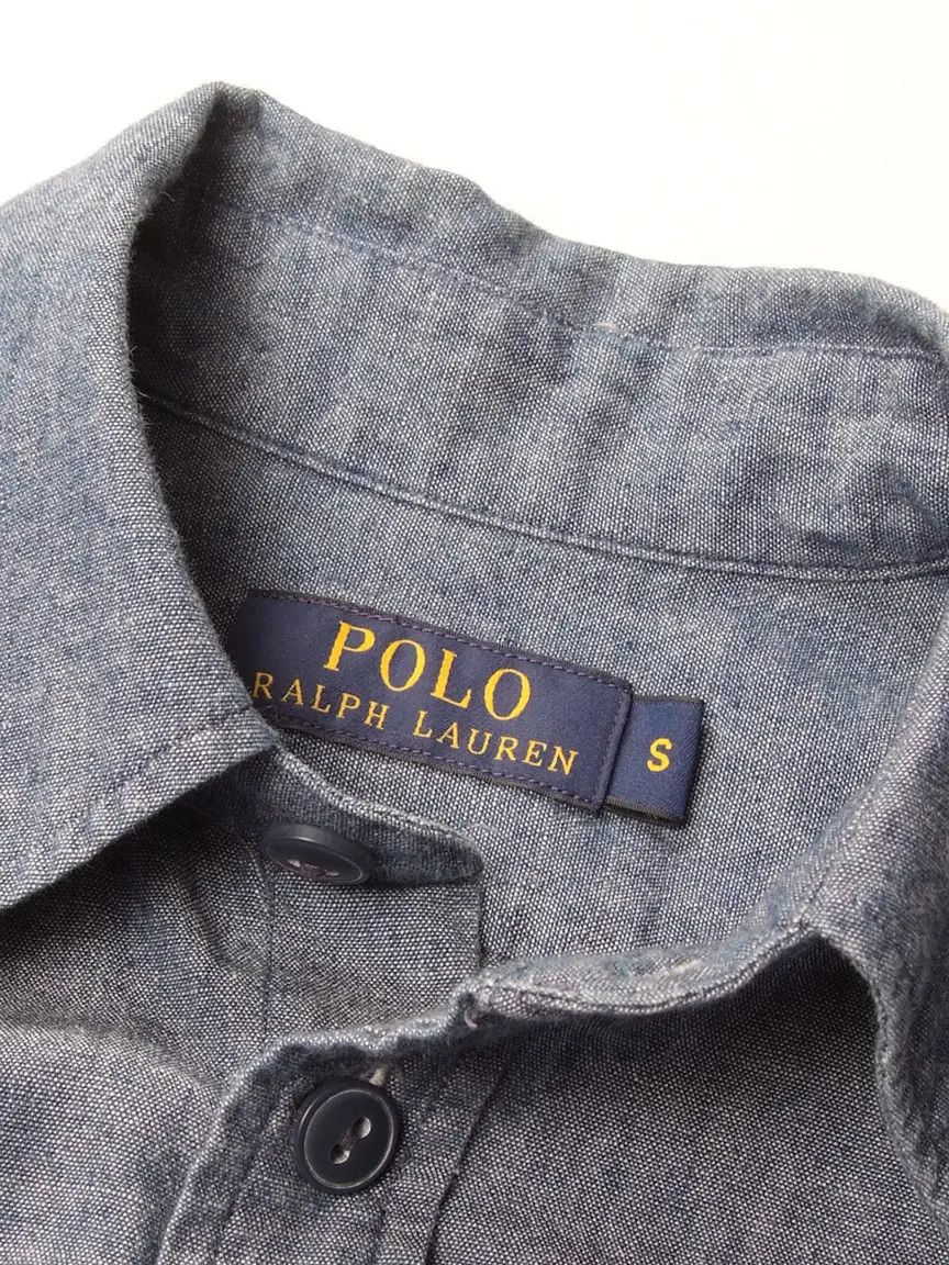 Polo Ralph Lauren Polo Ralph Lauren Blue Denim Relaxed Fit Shirt Size S / US 4 / IT 40 - 2 Thumbnail