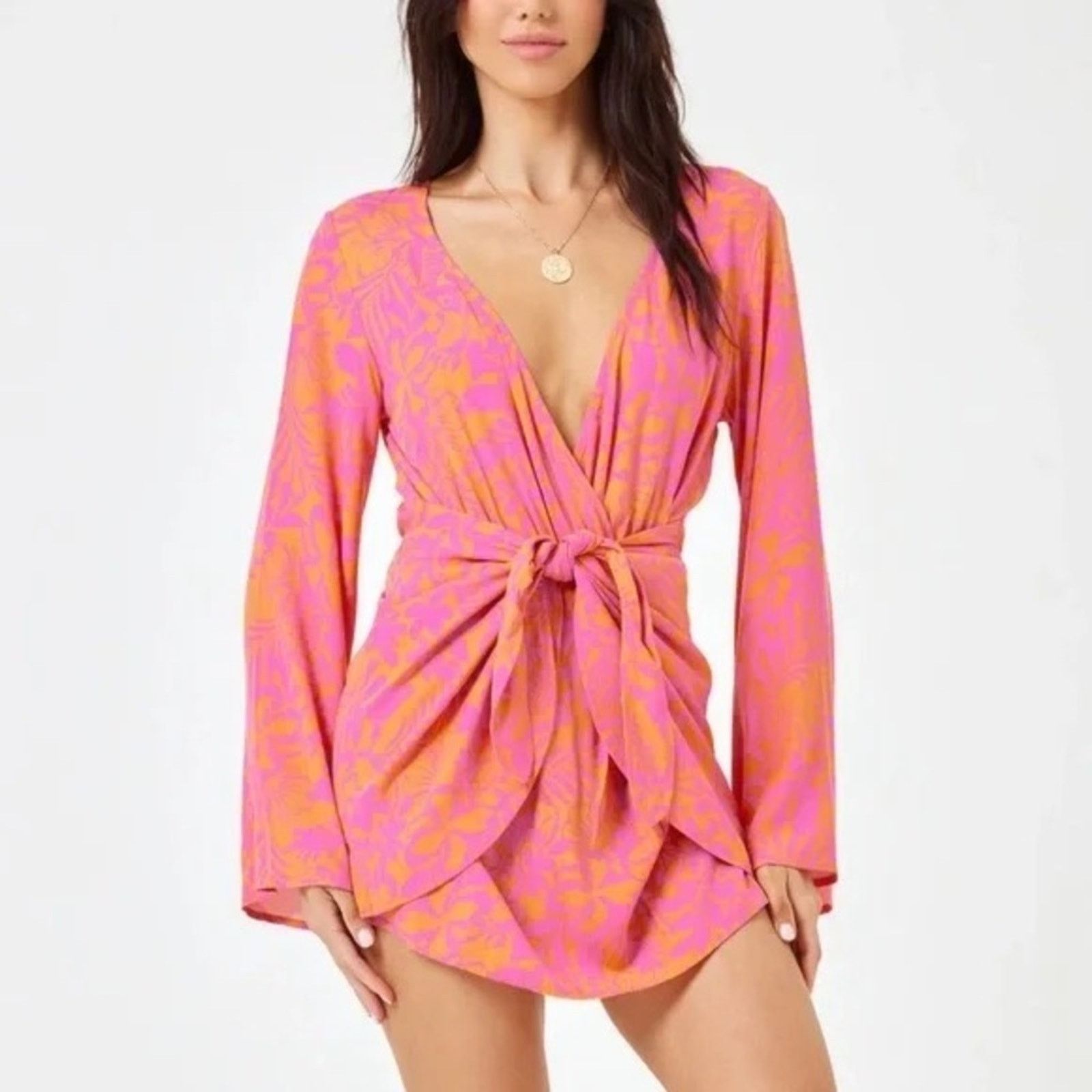 Other New L*Space Kristy Dress - Pink/ Orange - XS - $158 Size XS / US 0-2 / IT 36-38 - 3 Thumbnail