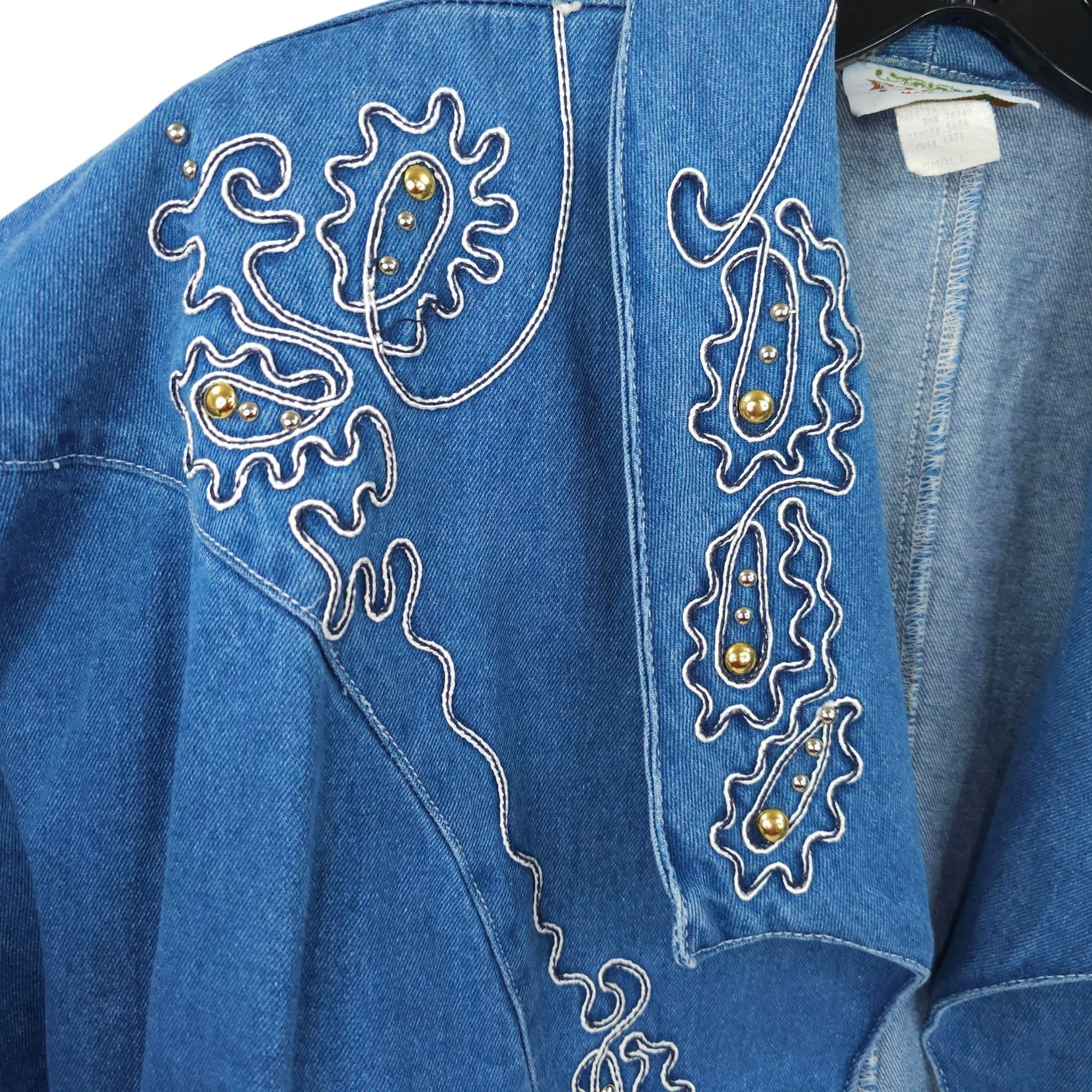 Other Pado Denim Western Jacket Womens S Vintage Embellished Open Size S / US 4 / IT 40 - 10 Thumbnail