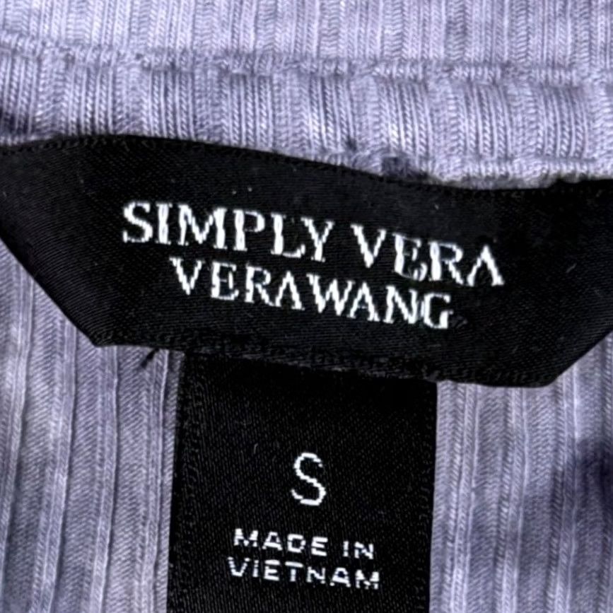 Vintage Simply Vera Vera Wang Women Small Grey Tie Dye Long Sleeve Top Scoop Neck Size S / US 4 / IT 40 - 3 Thumbnail