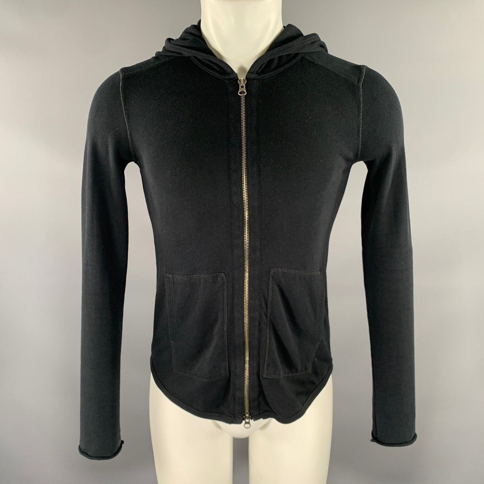 ATM ATM Size XS Black Knitted Cotton Zip Up Jacket Size US XS / EU 42 / 0 - 1 Thumbnail