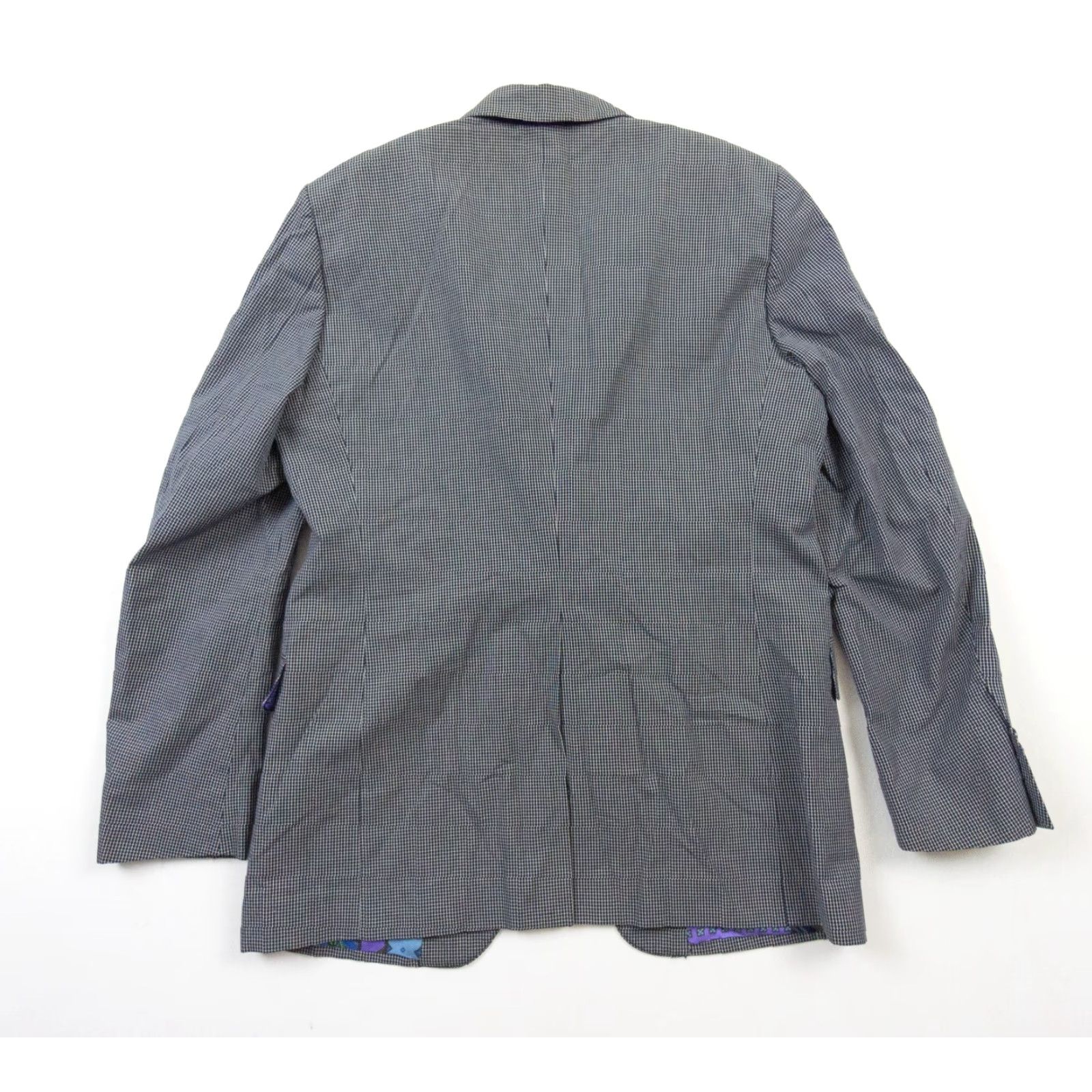 Etro ETRO Blazer 50 Blue Check Sport Coat Cotton Silk Lined Regular Fit Mens Size 50R - 6 Thumbnail