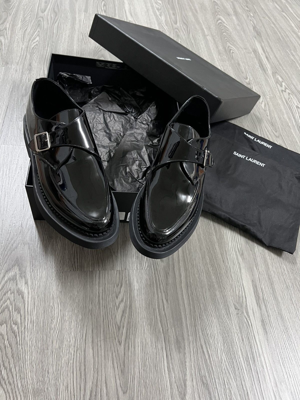 Saint Laurent Paris Saint Laurent Teddy Monkstraps Size US 8 / EU 41 - 2 Thumbnail