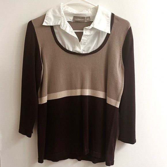 Croft & Barrow Croft and Barrow Collared Academia Sweater Top Size M / US 6-8 / IT 42-44 - 1 Thumbnail