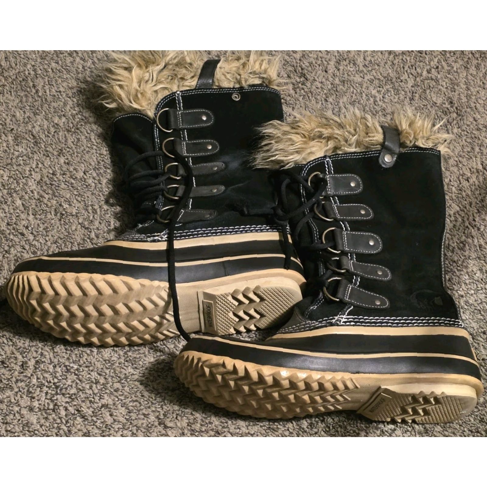 SOREL Sorel Joan of Arctic Boots Women’s Sz 10 Black Snow Winter Boots Suede EUC NL1540-010 Size US 10 / IT 40 - 2 Thumbnail