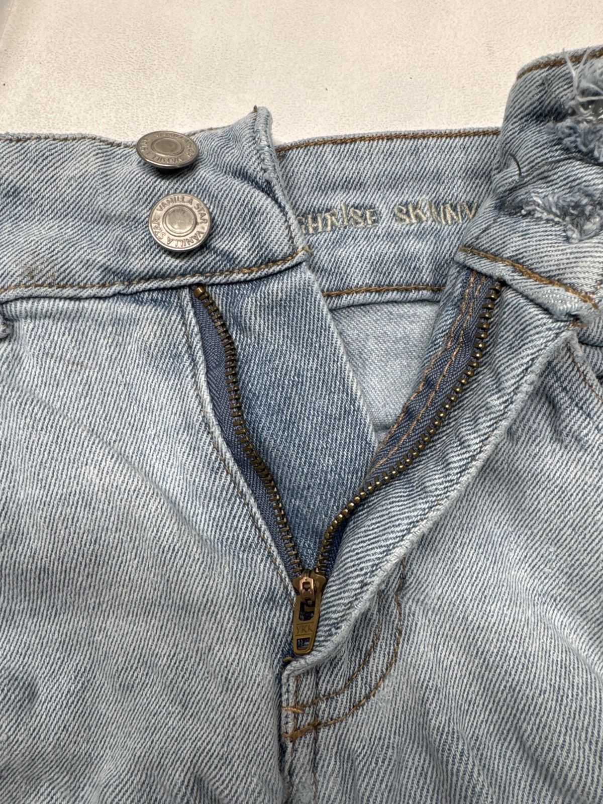 Other Vanilla Star Distressed High Rise Skinny Jeans W28 Y2K Size 28" / US 6 / IT 42 - 8 Thumbnail