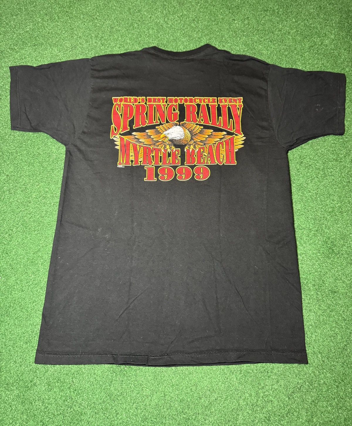 Harley Davidson × Vintage Vtg 90s Motorcycle Rally Myrtle Beach Lightning T Shirt Size US XL / EU 56 / 4 - 3 Thumbnail