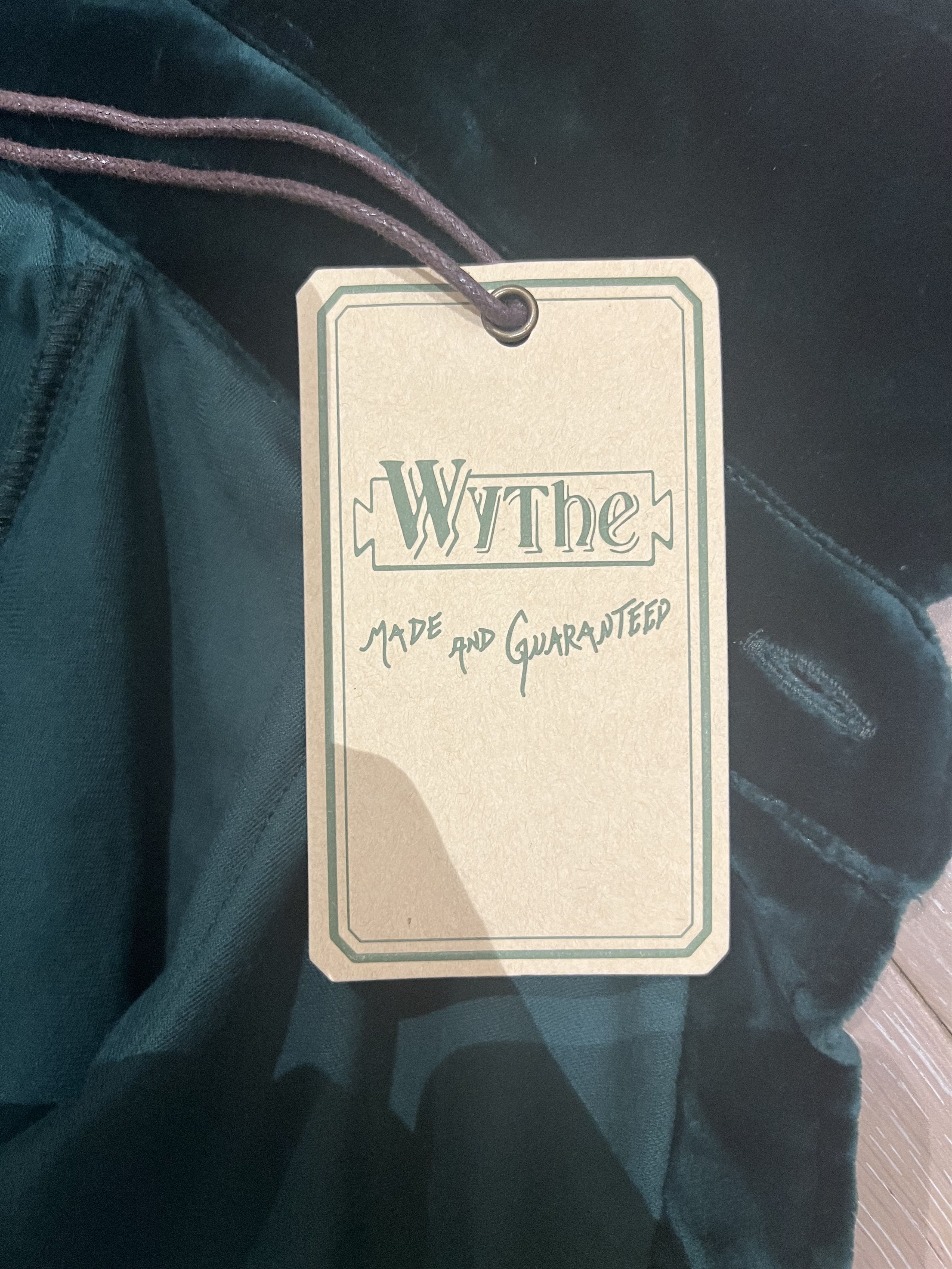 WYTHE 💚 Wythe Velvet Pearlsnap Shirt Pine Green Large NEW Size US L / EU 52-54 / 3 - 14 Thumbnail