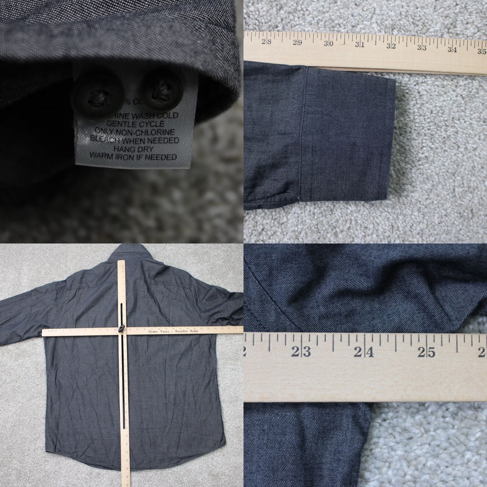 UNTUCKit UNTUCKit Shirt Mens XL Gray Long Sleeve Button Up Casual Preppy Cotton Size US XL / EU 56 / 4 - 8 Thumbnail